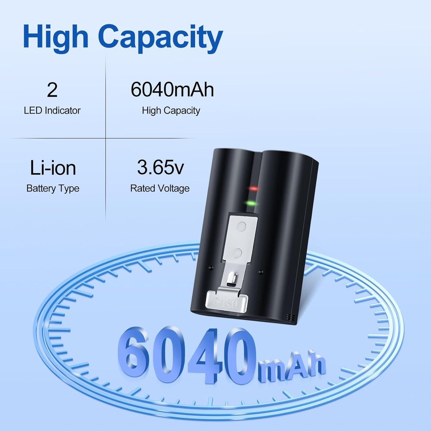 Batería de Reemplazo 6040mAh PoweLyt para Videoporteros Ring