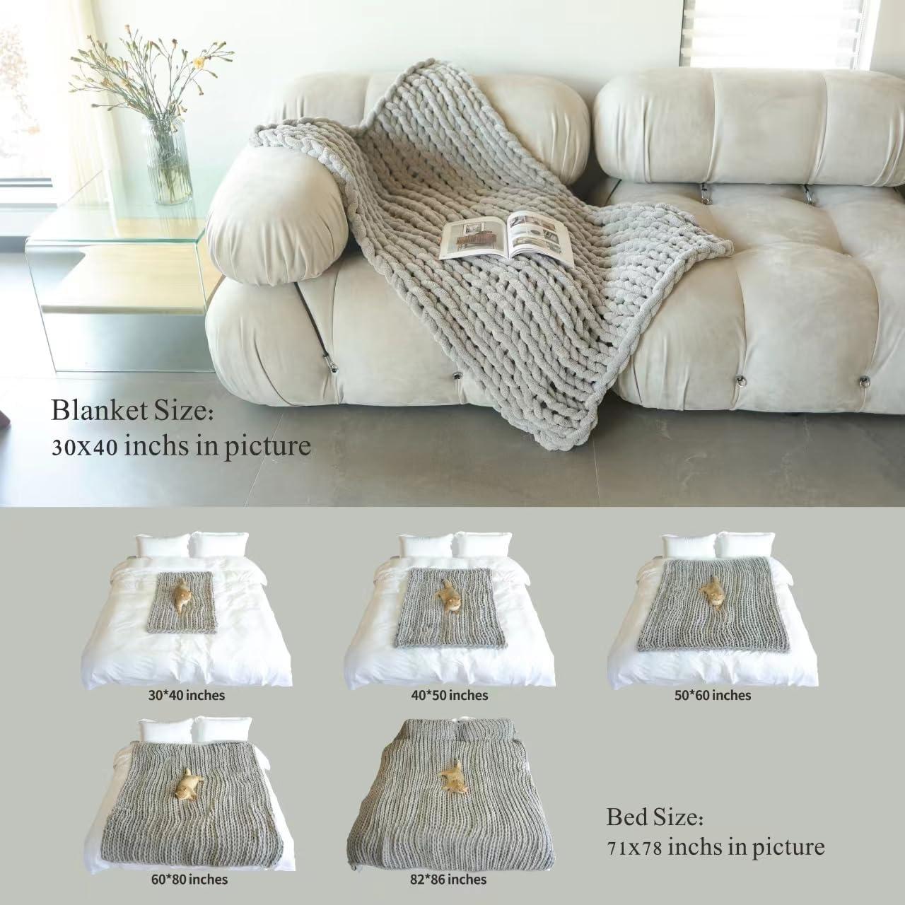 Manta de Chenille Maetoow 76x102 cm Azul Bebé Suave