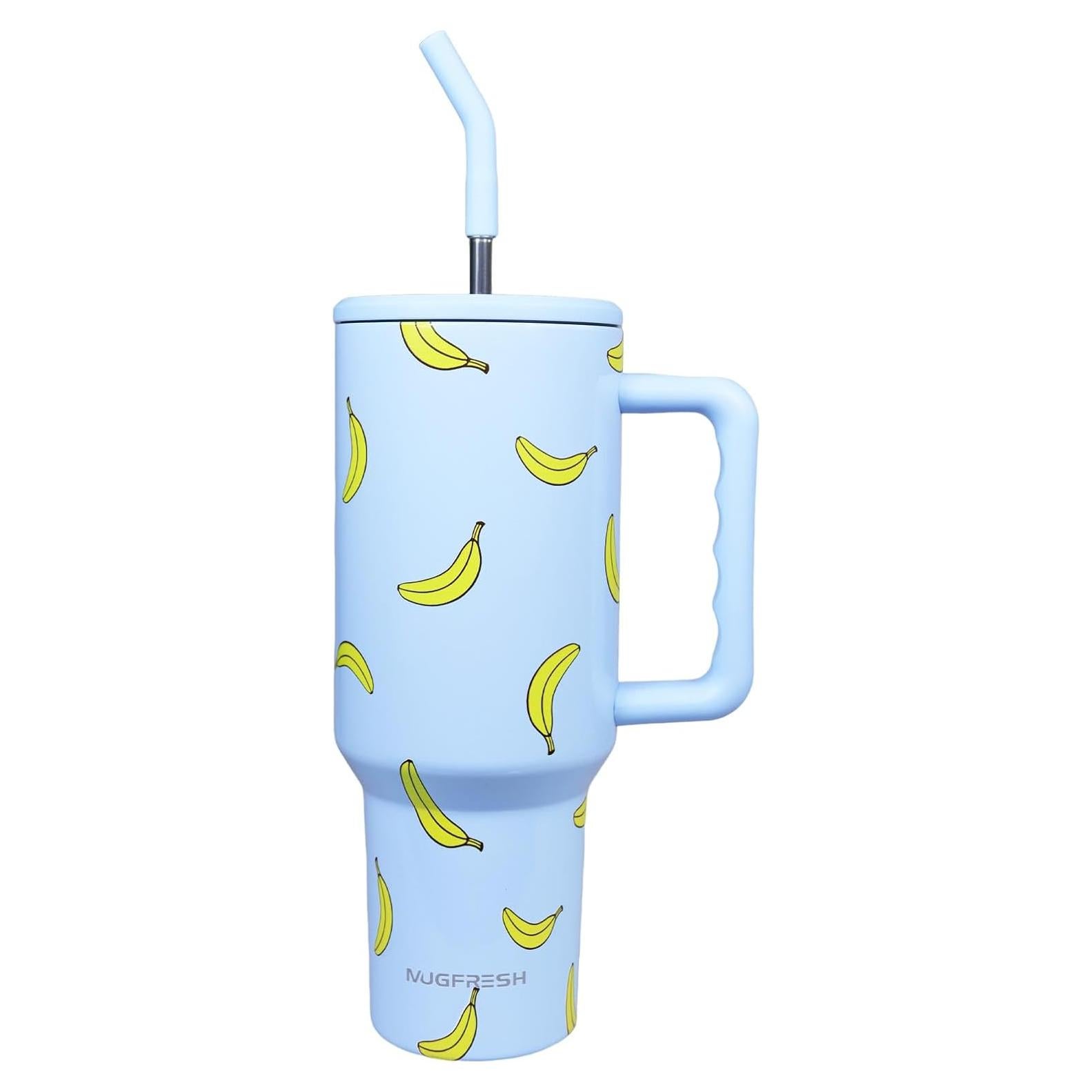 Taza Aislada 40 oz MugFresh Banana con Asa y Popote