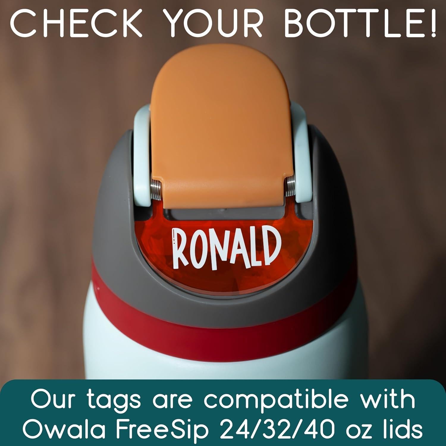 Placa de Nombre Personalizada Owala 24oz 32oz 40oz - 20 Colores