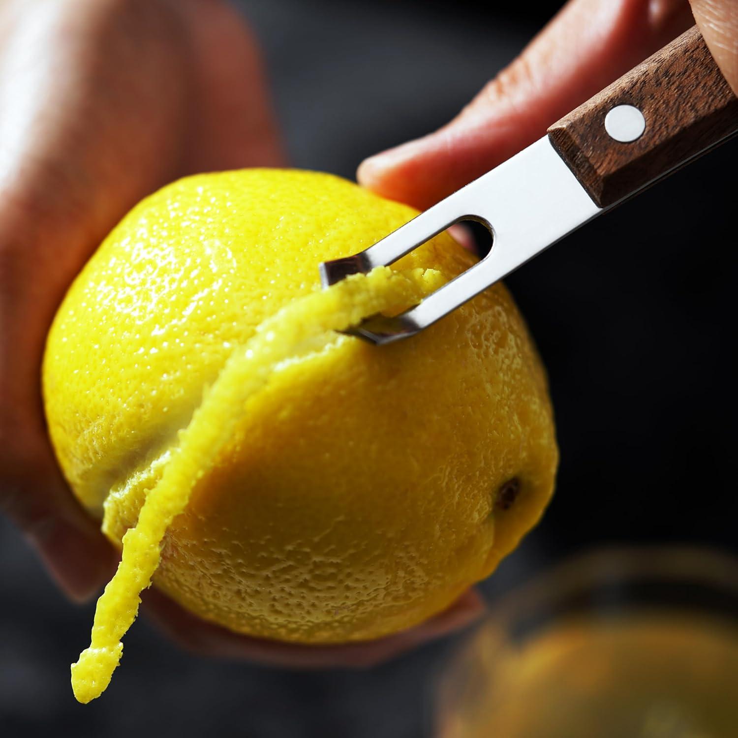 Cuchillo de Canal Viski de Acero Inoxidable y Madera de Nogal