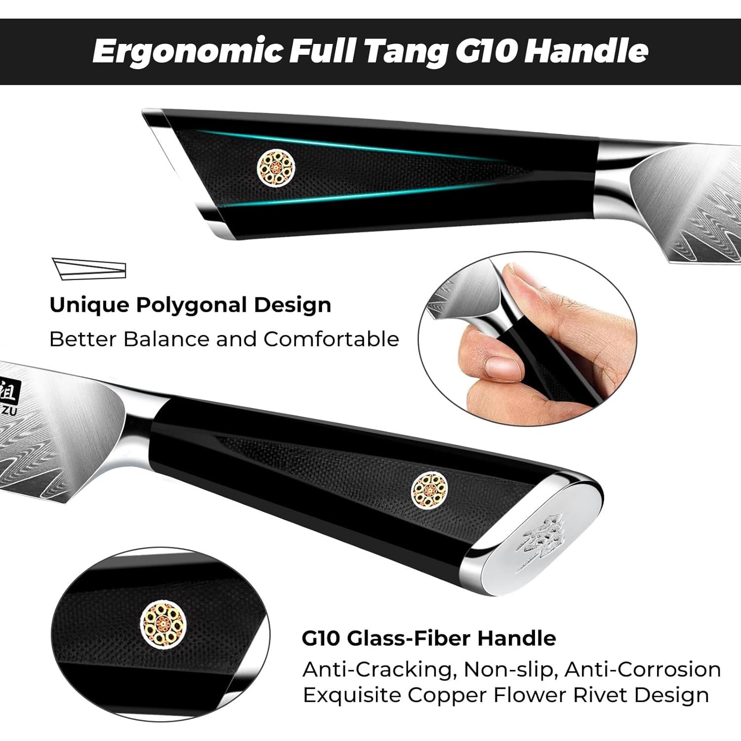 Cuchillo de Pelar SHAN ZU Damasco 9.4 cm Acero Alto Carbono