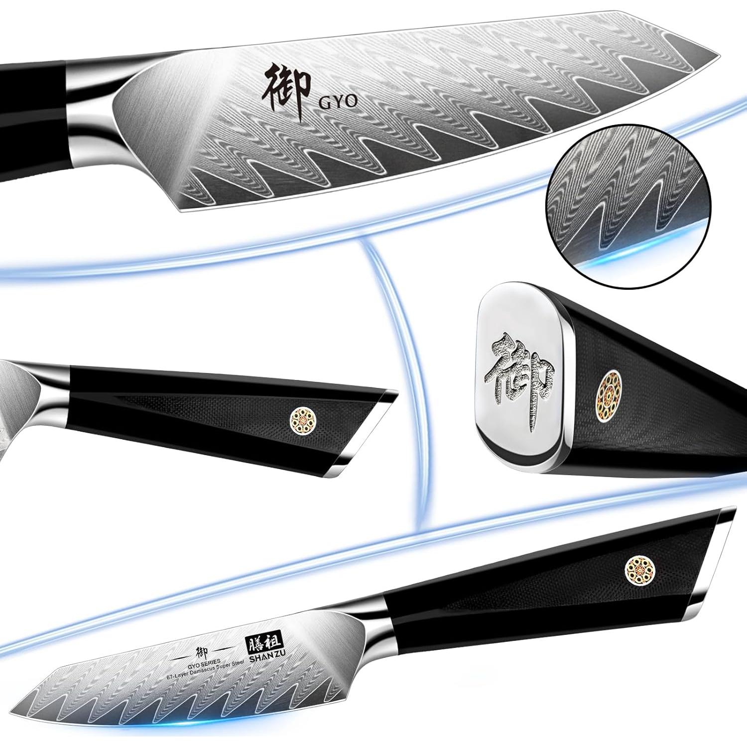 Cuchillo de Pelar SHAN ZU Damasco 9.4 cm Acero Alto Carbono