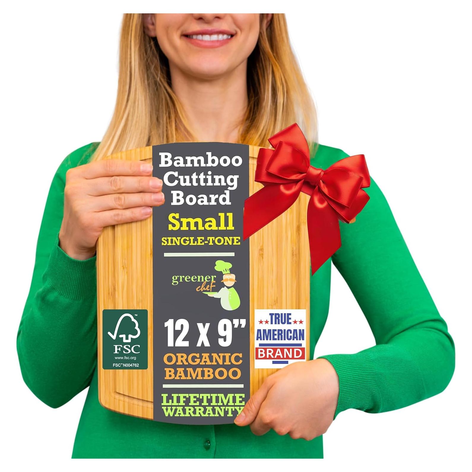 Tabla de Cortar de Bambú Greener Chef 30x23 cm Ecológica