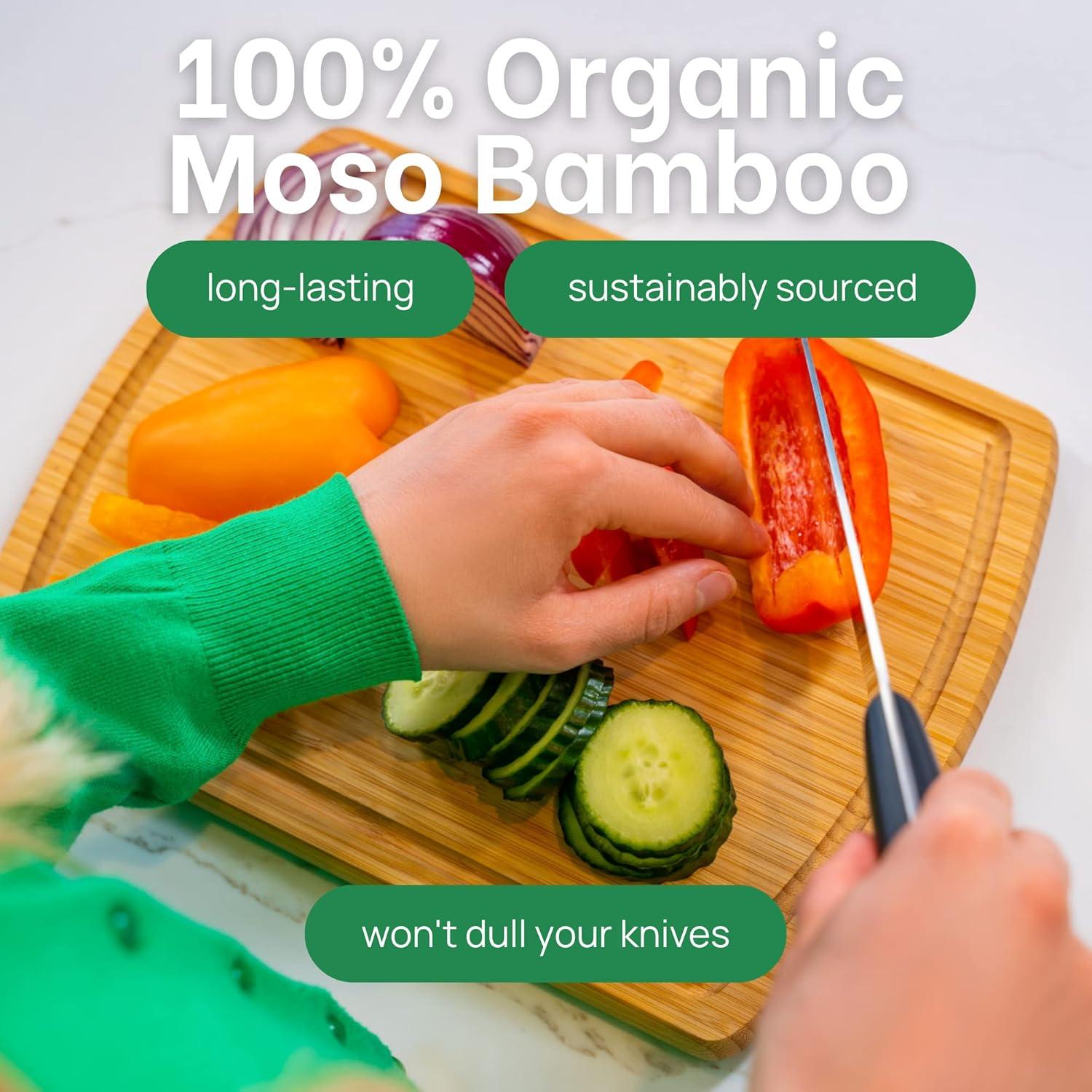 Tabla de Cortar de Bambú Greener Chef 30x23 cm Ecológica