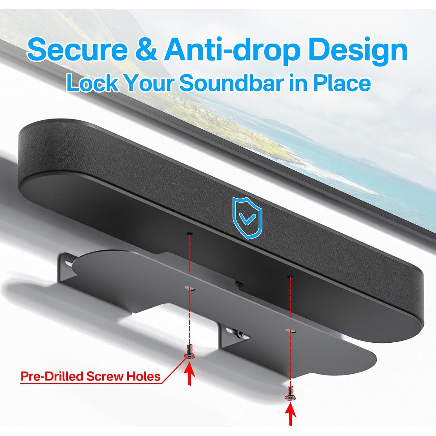 Soporte de Pared Notiela para Sonos Beam Gen 1 y 2 - Negro