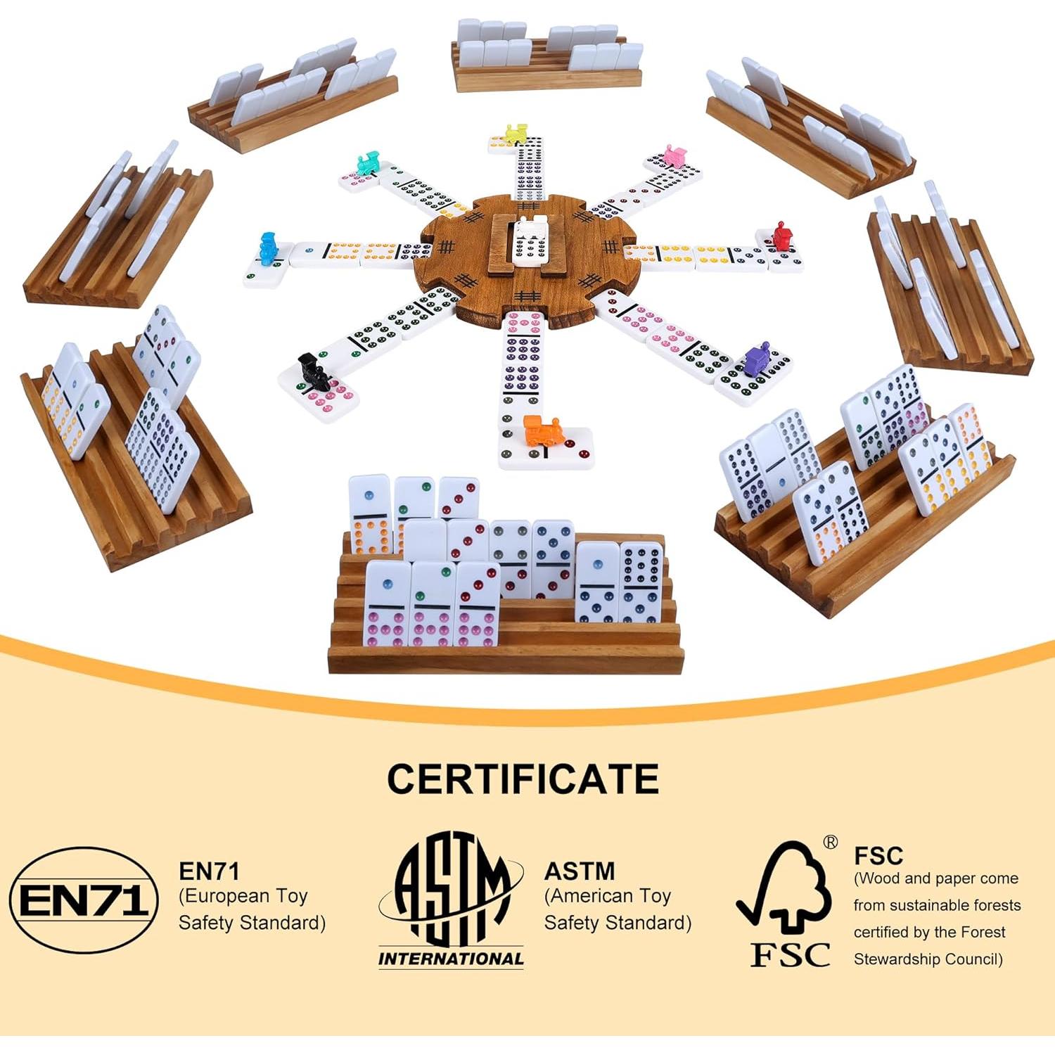 Juego de Dominó Mexicano Doble 12 Offelec con Caja de Madera