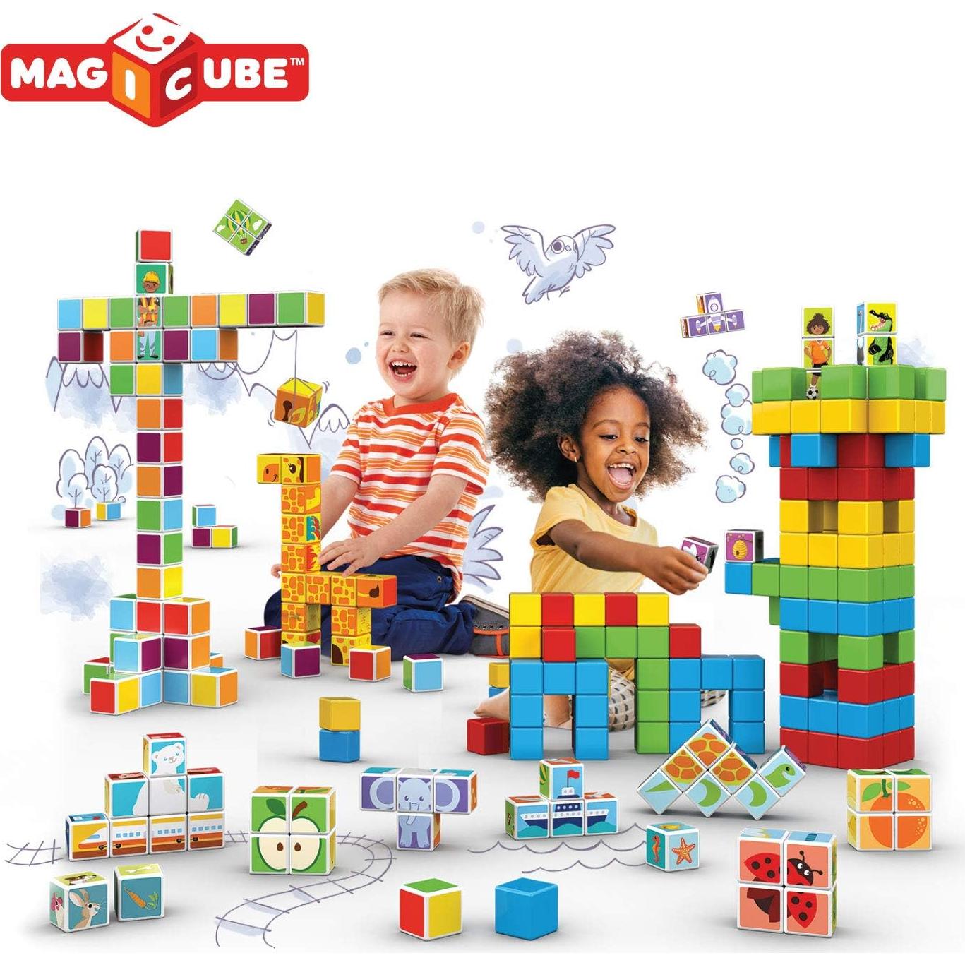 Geomag Magicube Insect 4 Piezas - Bloques Magnéticos para Niños 1-3 Años