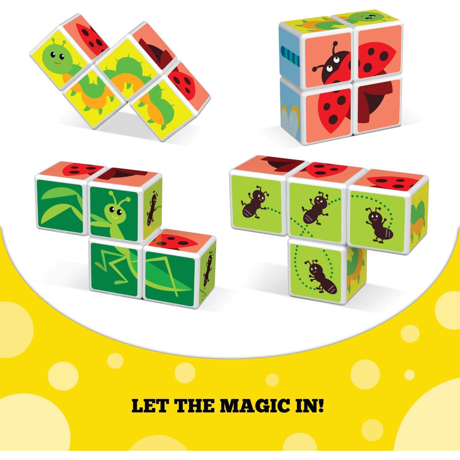 Geomag Magicube Insect 4 Piezas - Bloques Magnéticos para Niños 1-3 Años