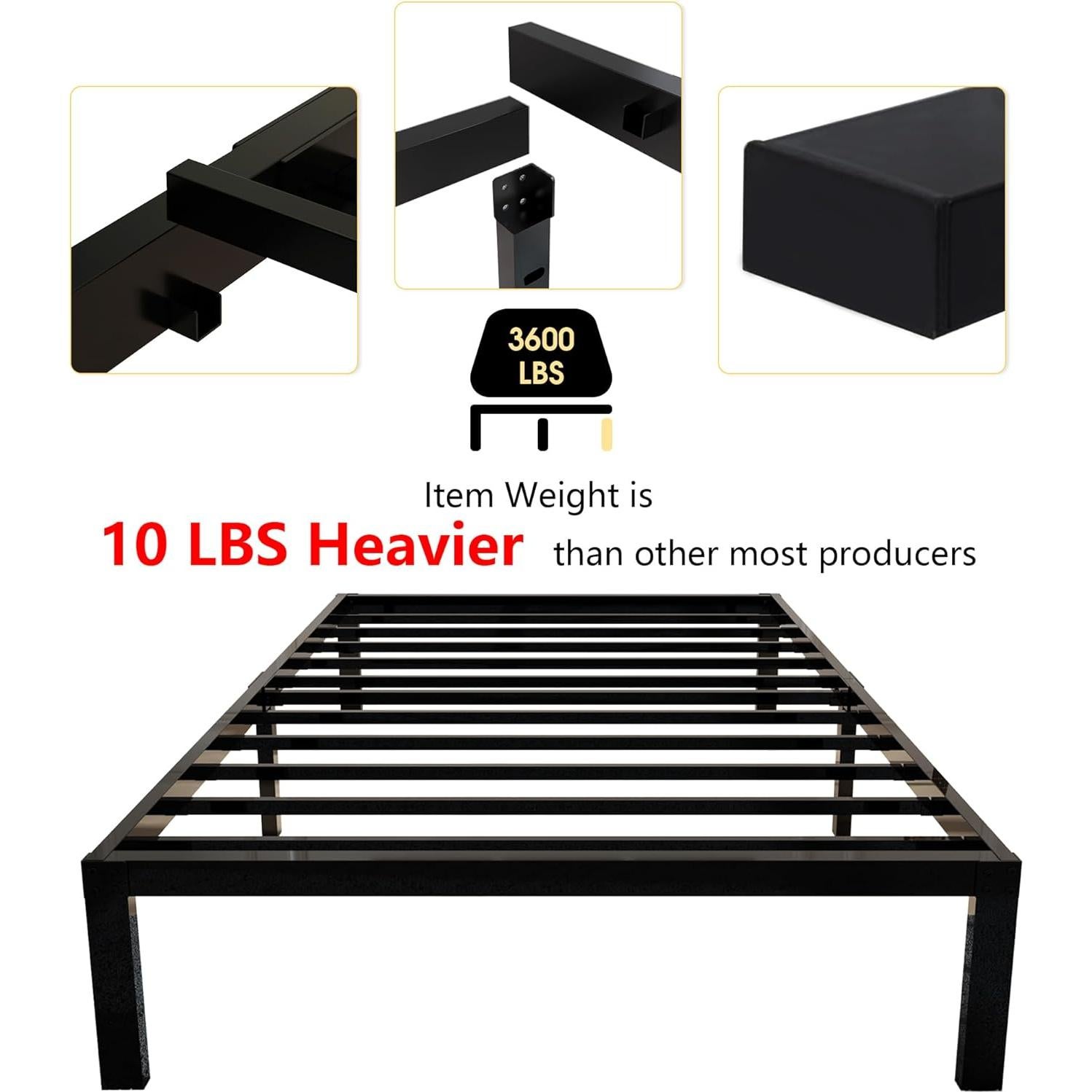 Estructura de Cama Individual 45MinST Carga Pesada 1633kg 14cm