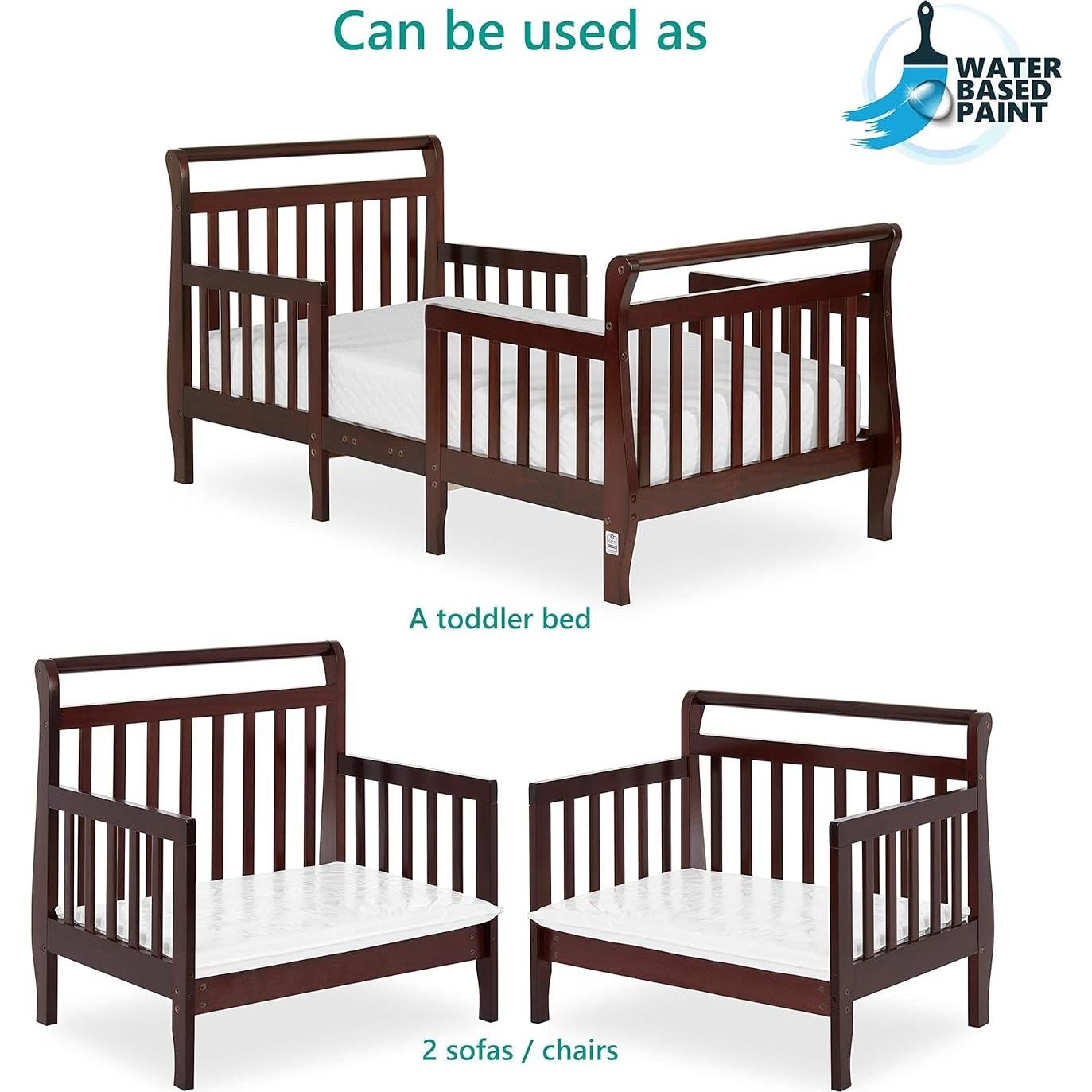 Cama Convertible 3-en-1 Dream On Me Emma Espresso