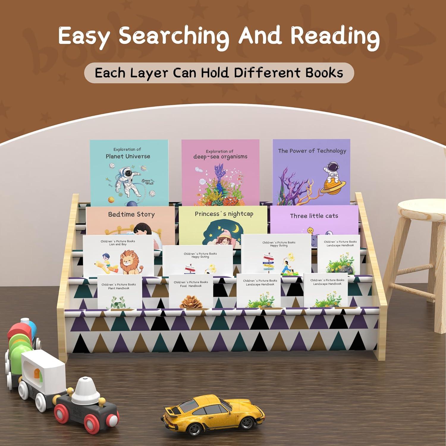 Estantería infantil de madera Kjlwb 4 niveles 72.9x31.8x39.9cm