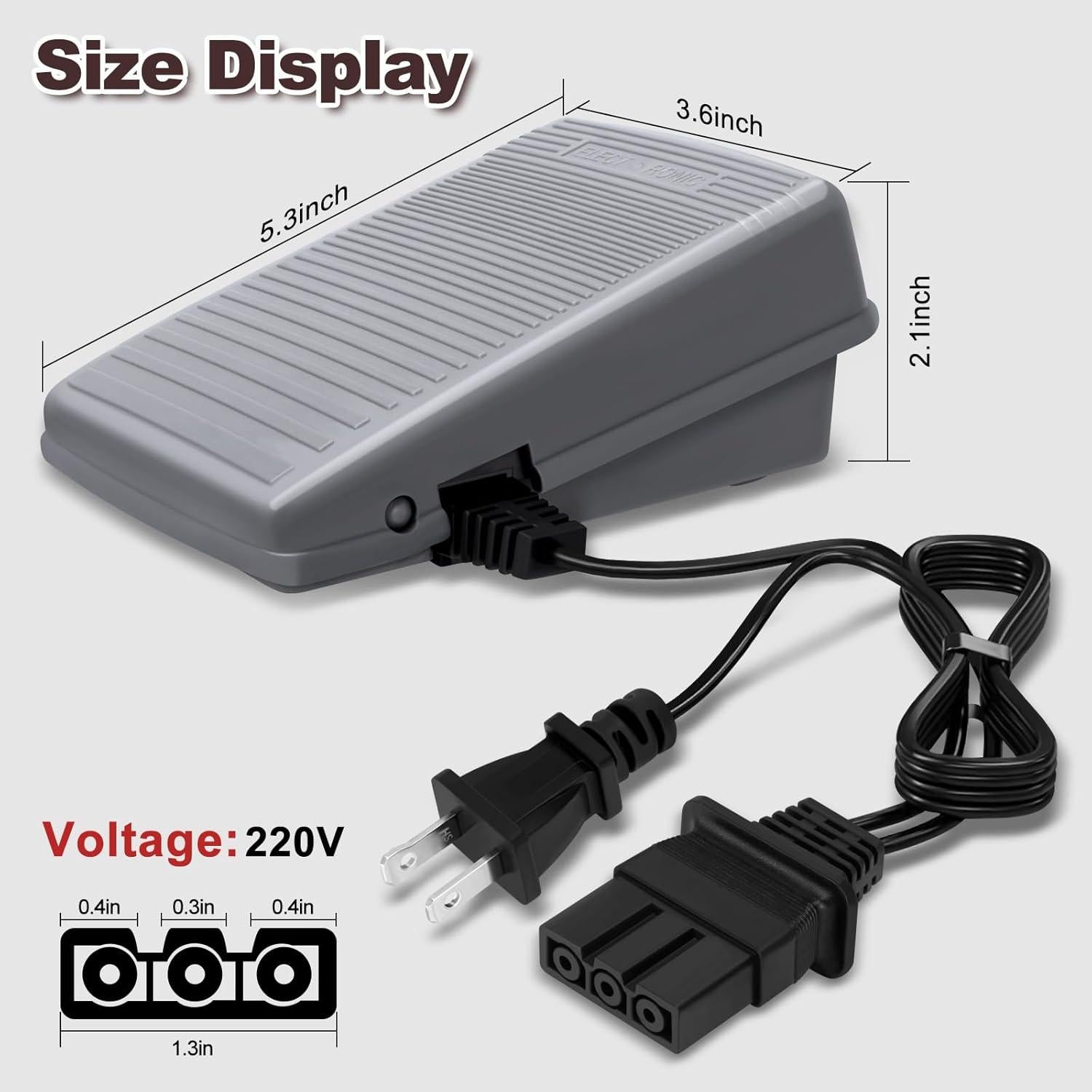 Pedal y Cable de Alimentación para Máquina de Coser Brother