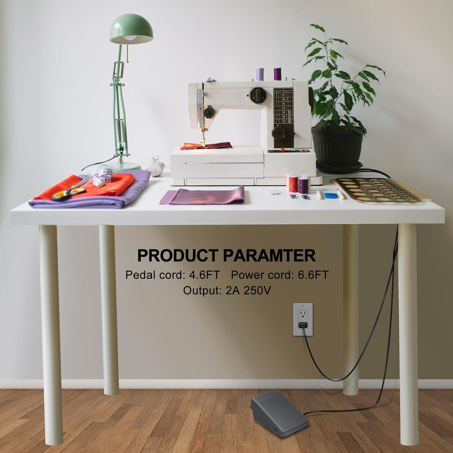 Pedal y Cable de Alimentación para Máquina de Coser Brother