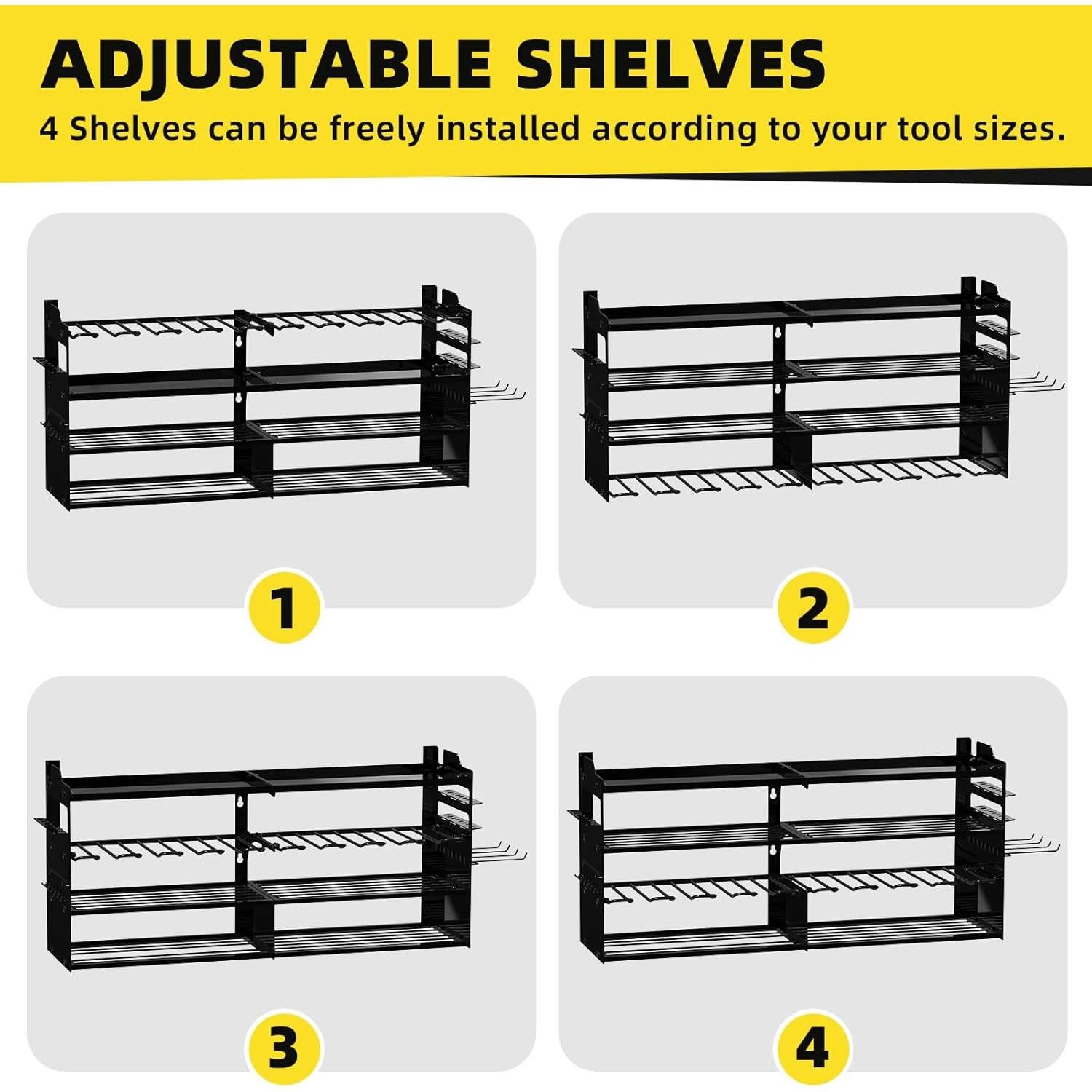 Organizador de Herramientas Eléctricas OUREST 4 Capas 8 Soportes