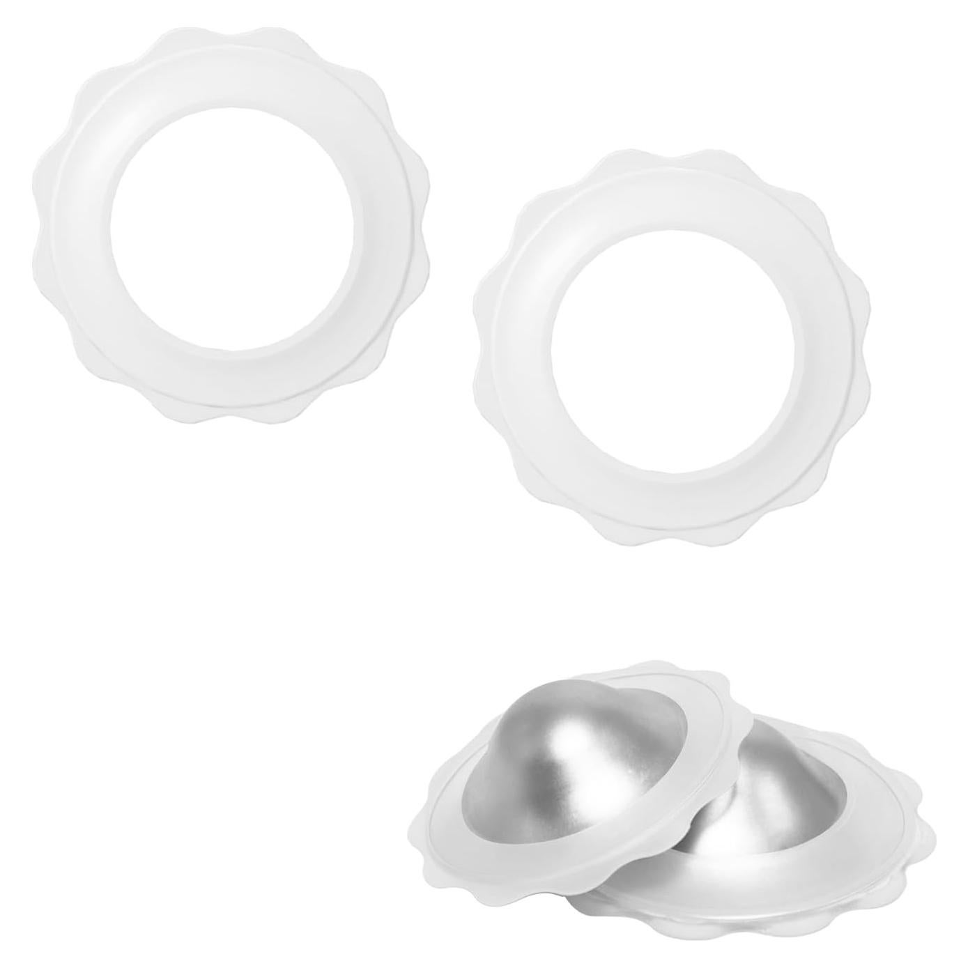 Anillos de Silicona Médica Barely-There para Lactancia Silverette 2pcs