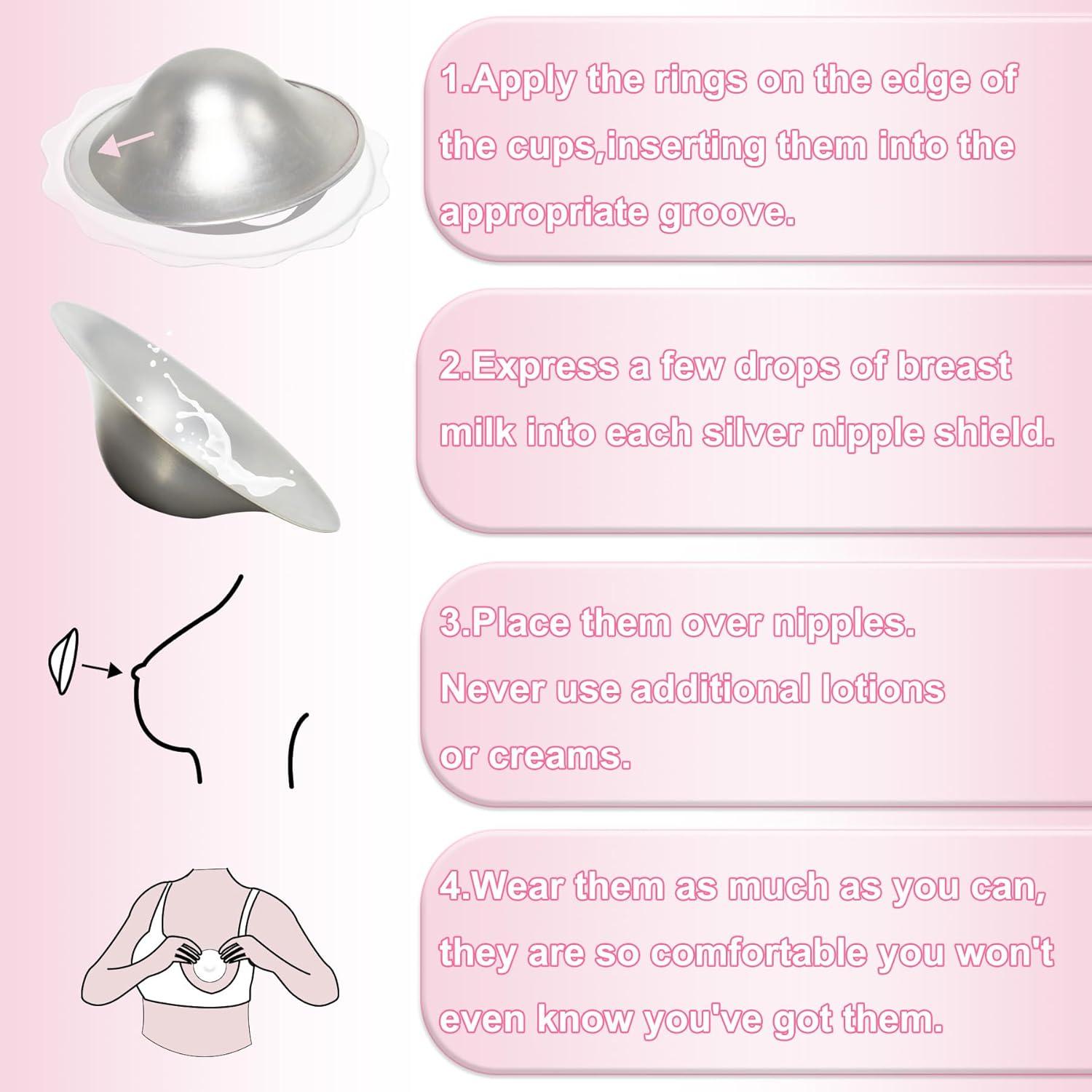 Anillos de Silicona Médica Barely-There para Lactancia Silverette 2pcs