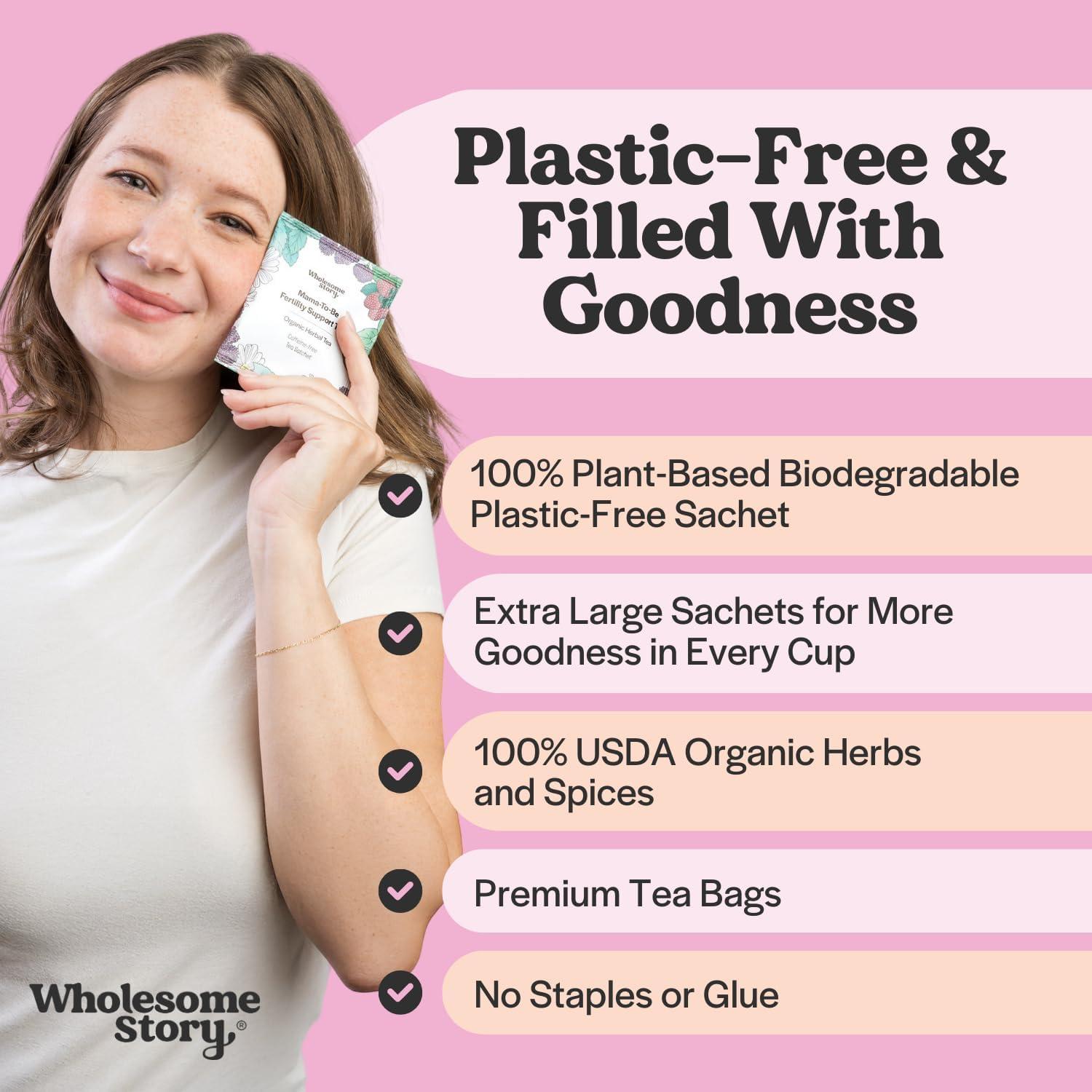 Té Orgánico de Fertilidad Wholesome Story - 15 Bolsitas Biodegradables