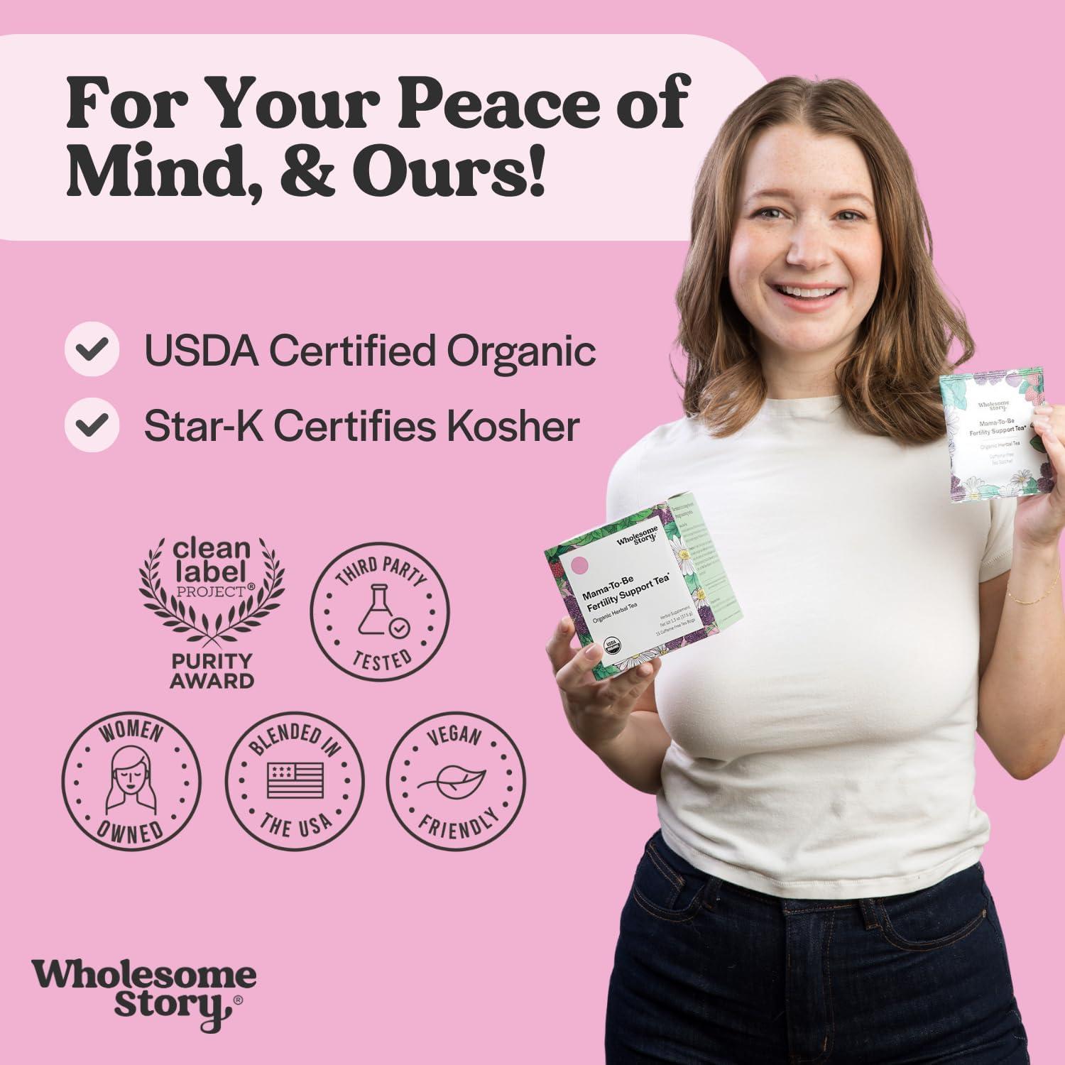 Té Orgánico de Fertilidad Wholesome Story - 15 Bolsitas Biodegradables