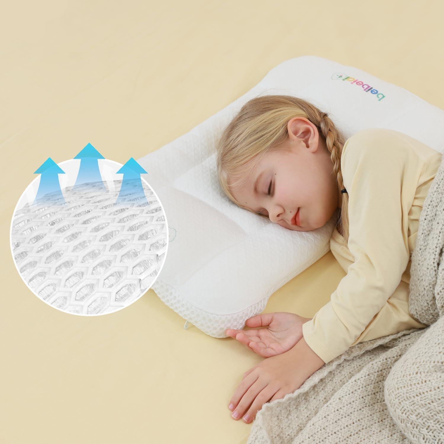 Almohada Ergonómica Hebove para Niños 1-3 Años Lavable