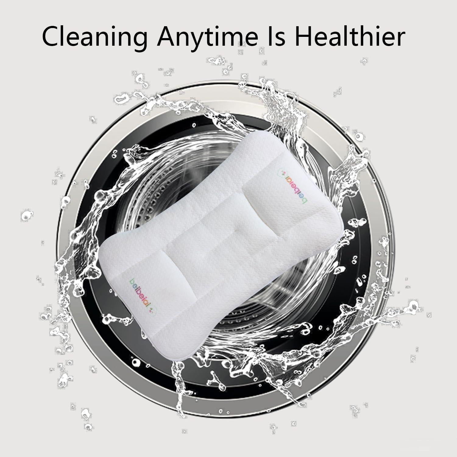 Almohada Ergonómica Hebove para Niños 1-3 Años Lavable