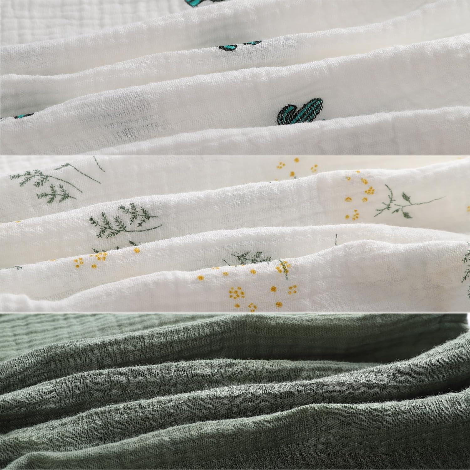 Sábanas de Muselina Onacosht para Cuna Estándar 100% Algodón