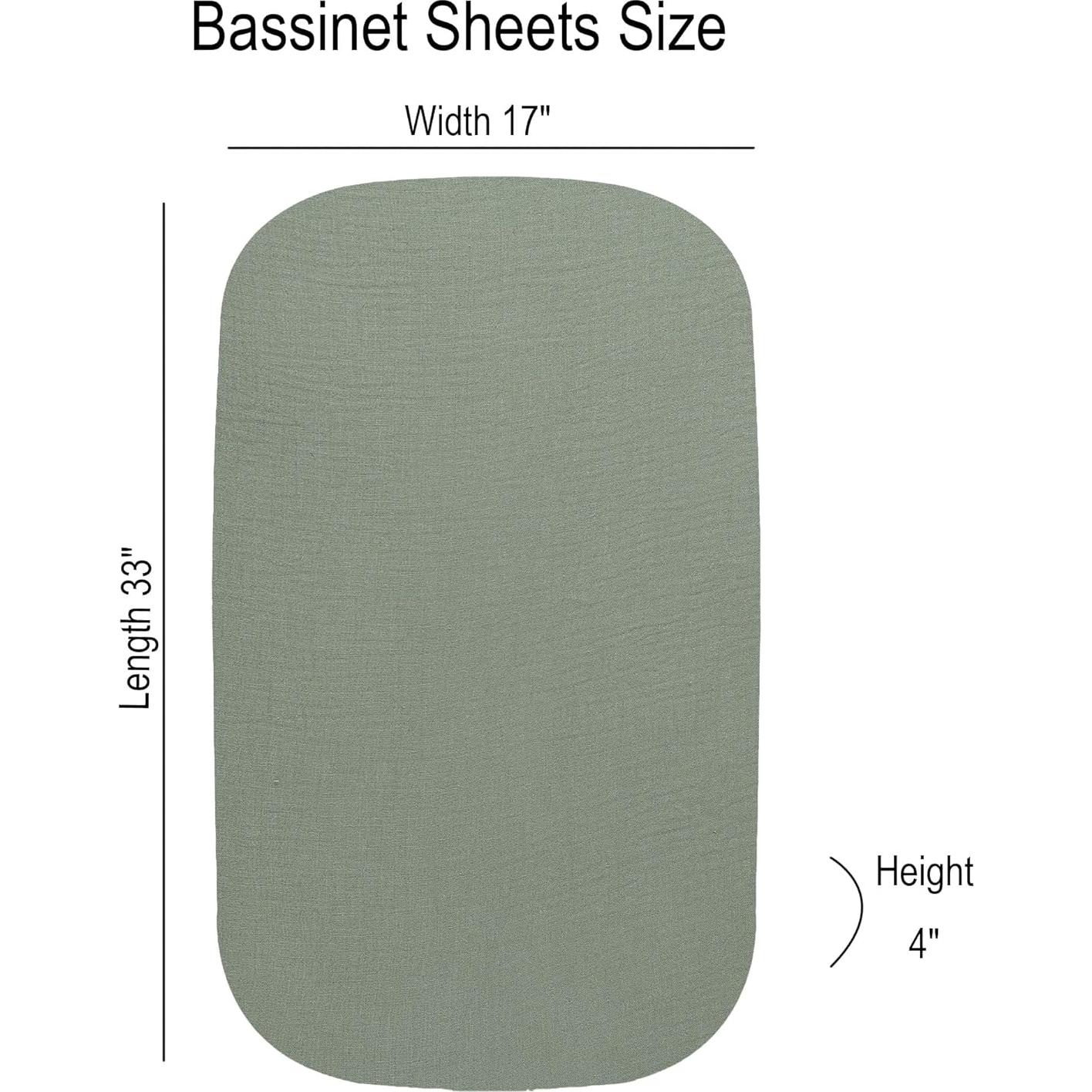 Sábanas de Muselina Onacosht para Cuna Estándar 100% Algodón