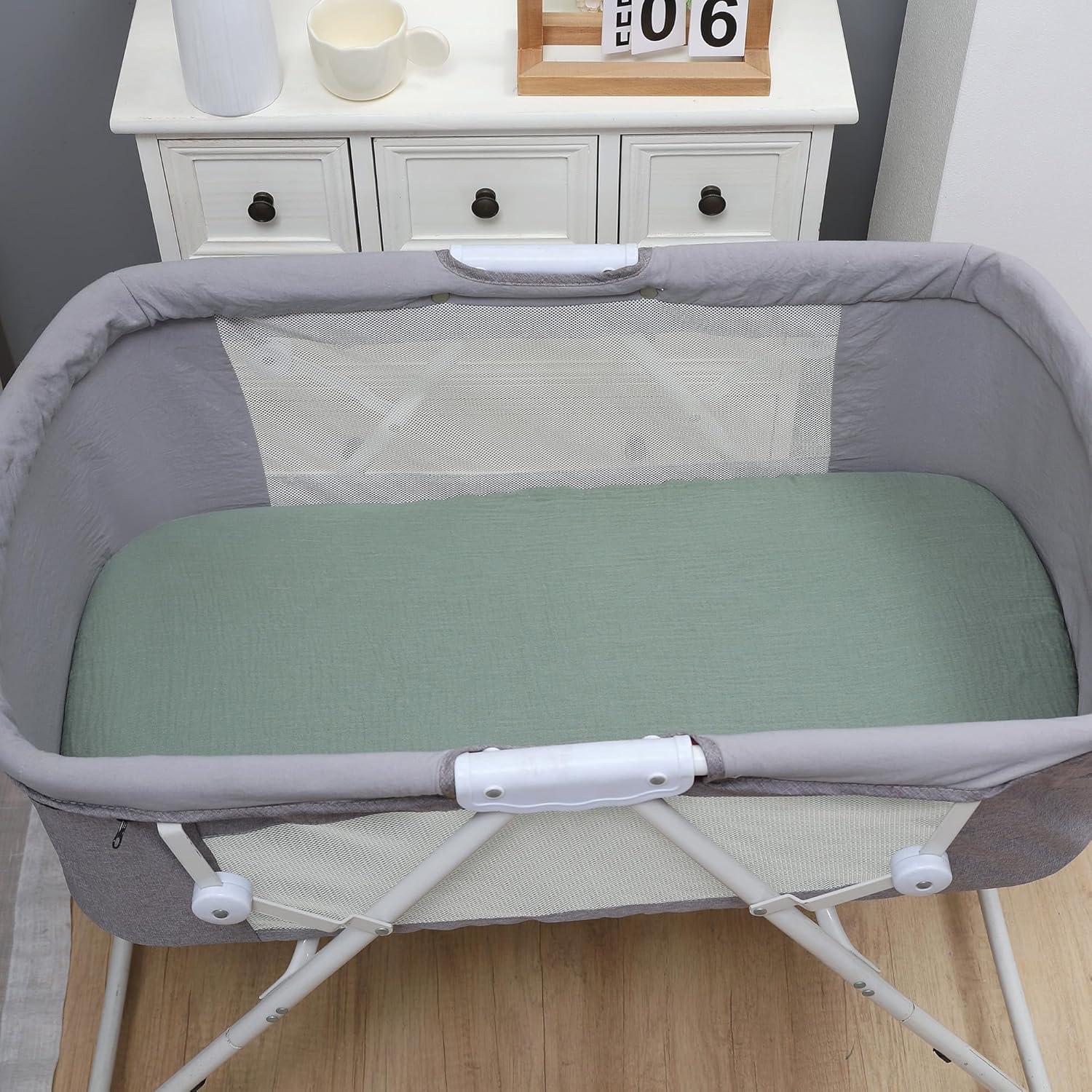 Sábanas de Muselina Onacosht para Cuna Estándar 100% Algodón