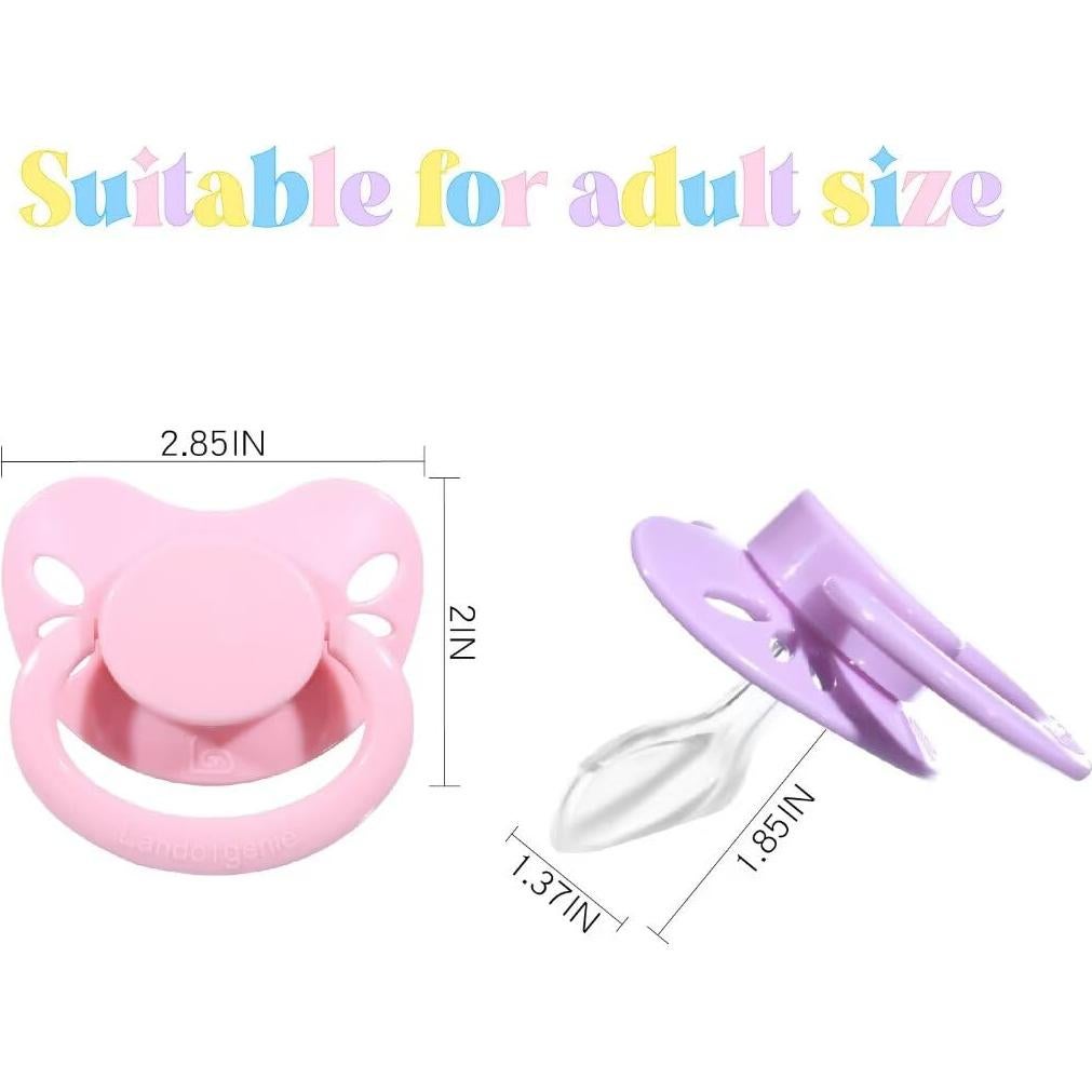 Chupete Grande para Adultos Landofgenie Mariposa Negro