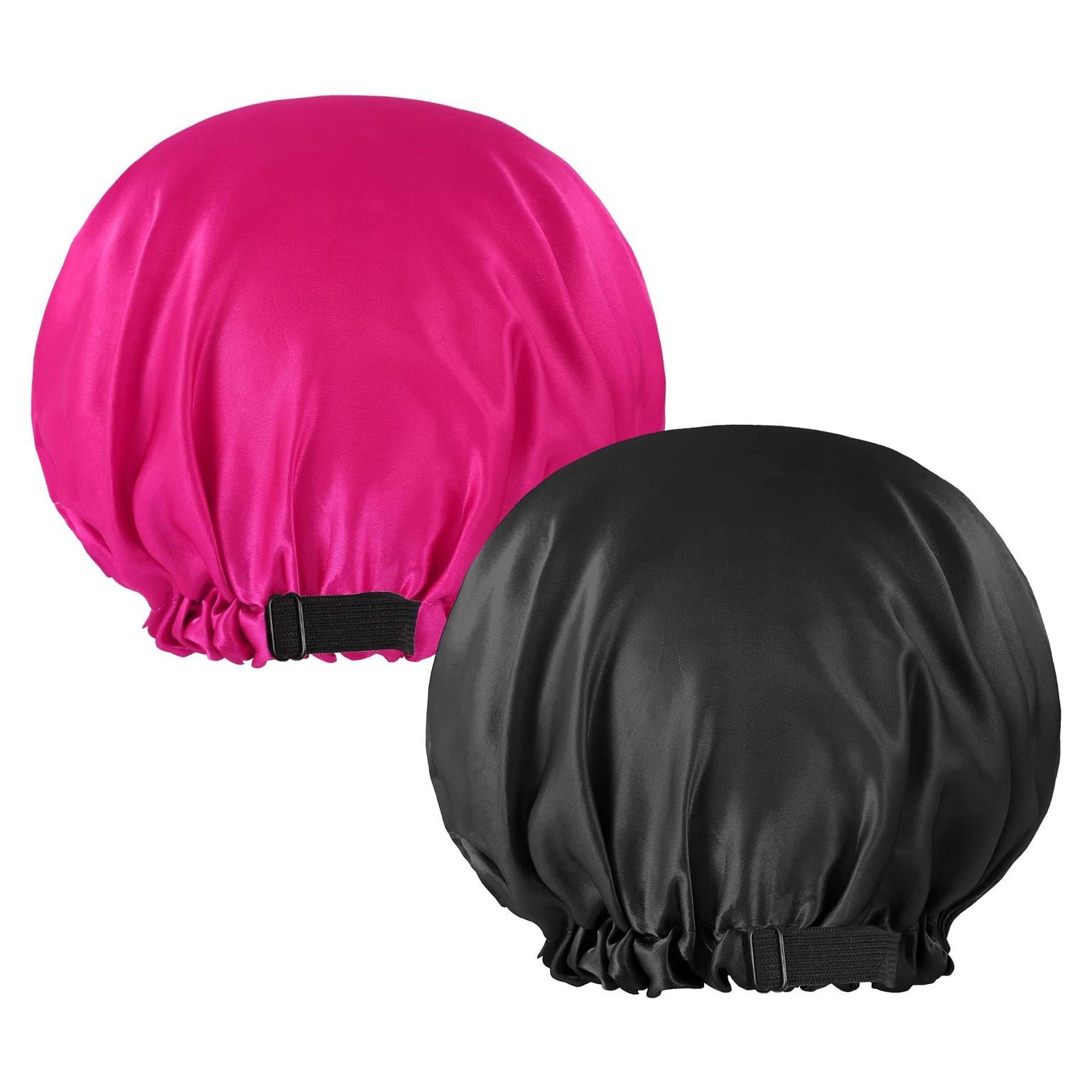 Bonete Ajustable para Bebé WSICSE de Satén Doble Capa Rojo y Negro