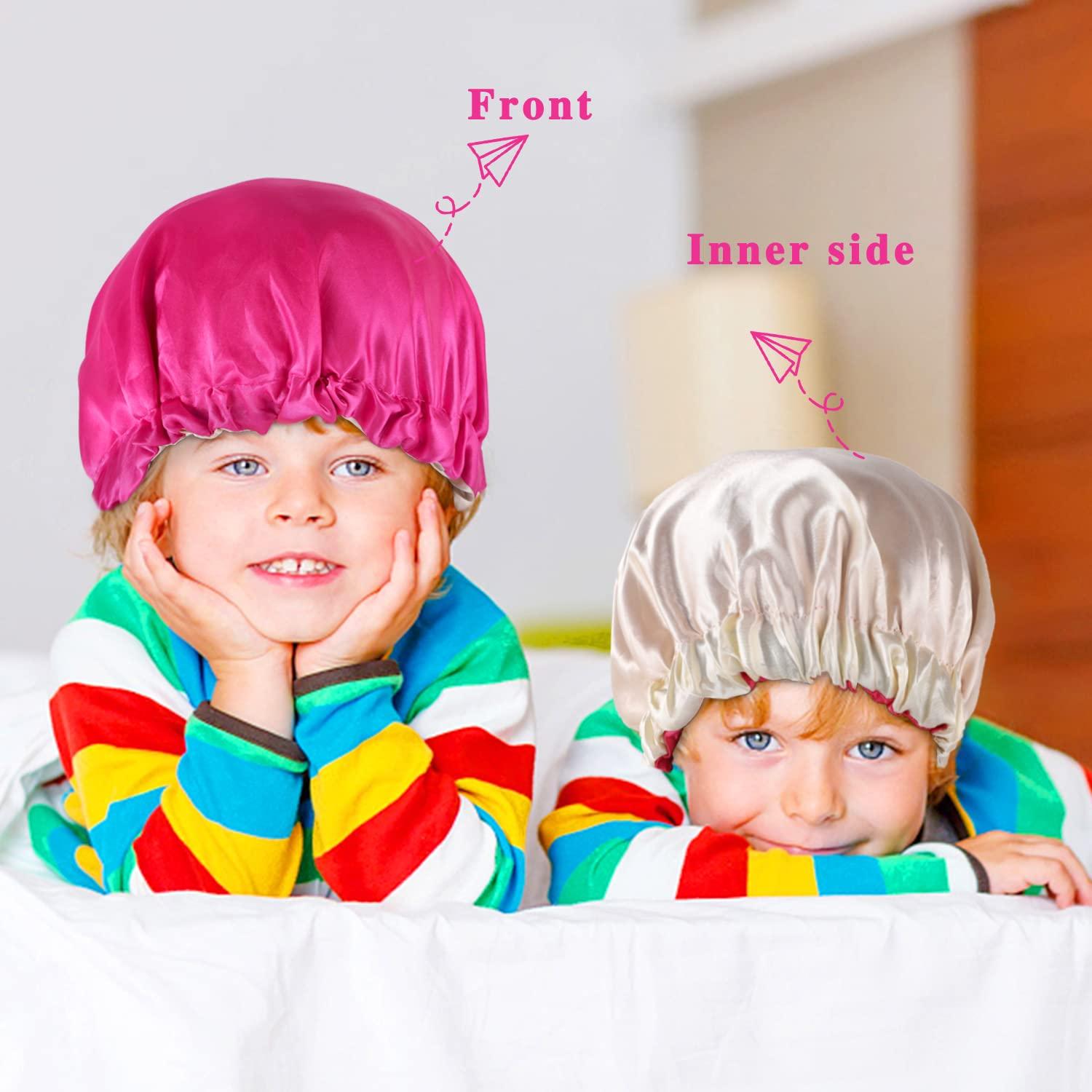 Bonete Ajustable para Bebé WSICSE de Satén Doble Capa Rojo y Negro