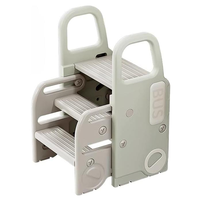 Taburete Escalón Plegable UNICOO Verde Pastel 2-en-1