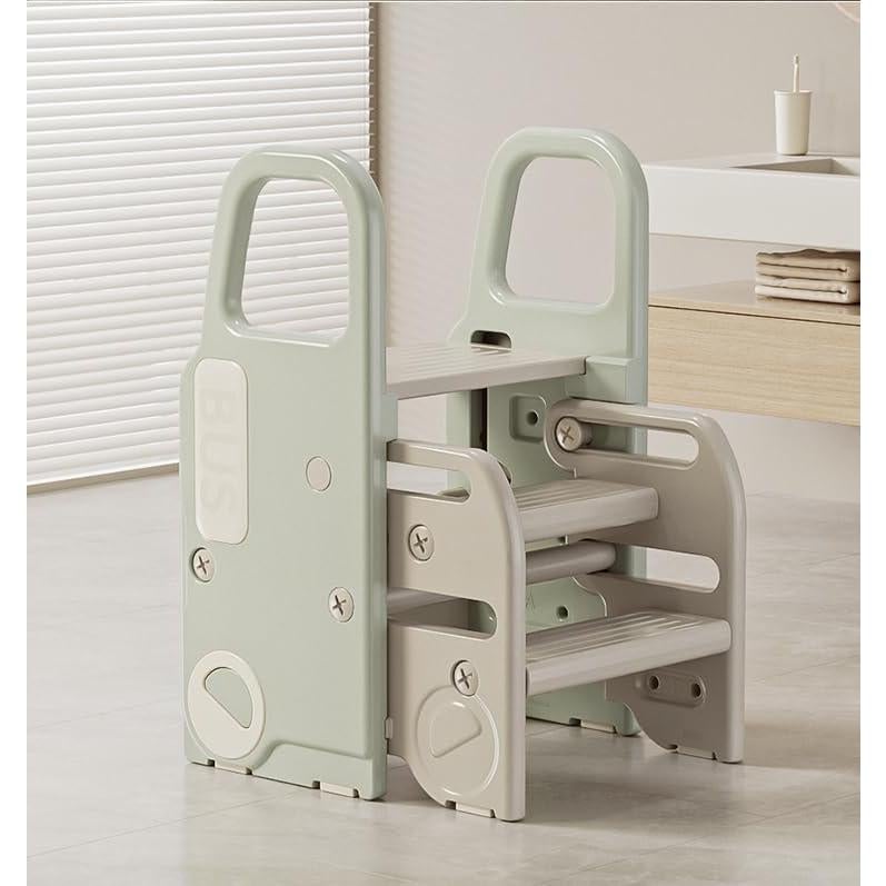 Taburete Escalón Plegable UNICOO Verde Pastel 2-en-1