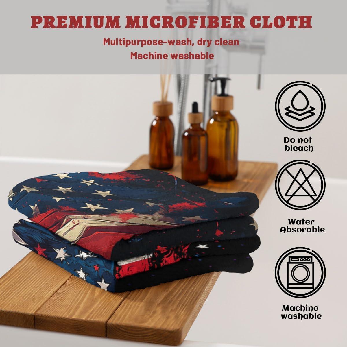 Juego de 2 Toallas de Mano HLDBS Bandera Americana 36x72 cm