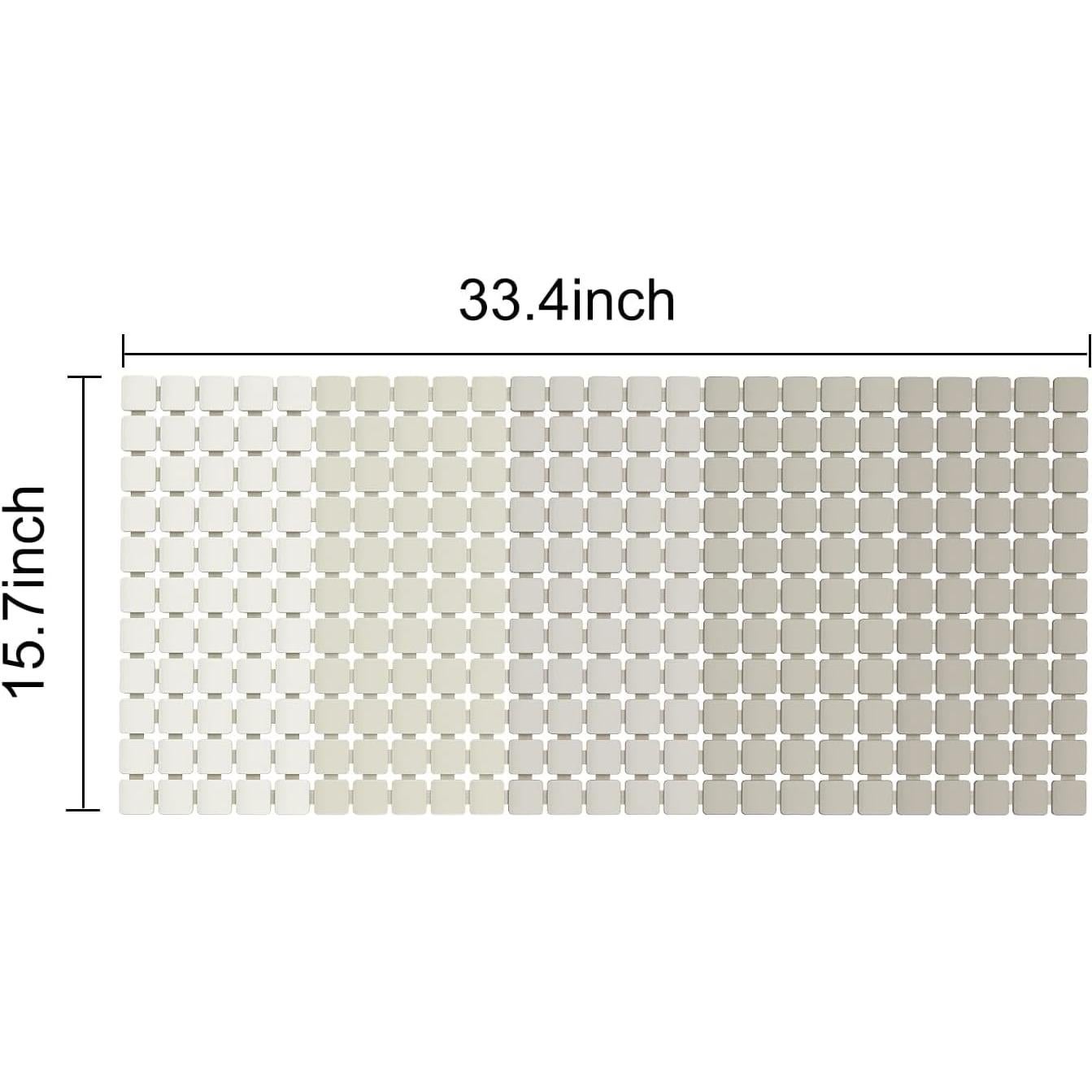 Alfombra de Ducha Antideslizante BEMISO 85x40 cm Beige