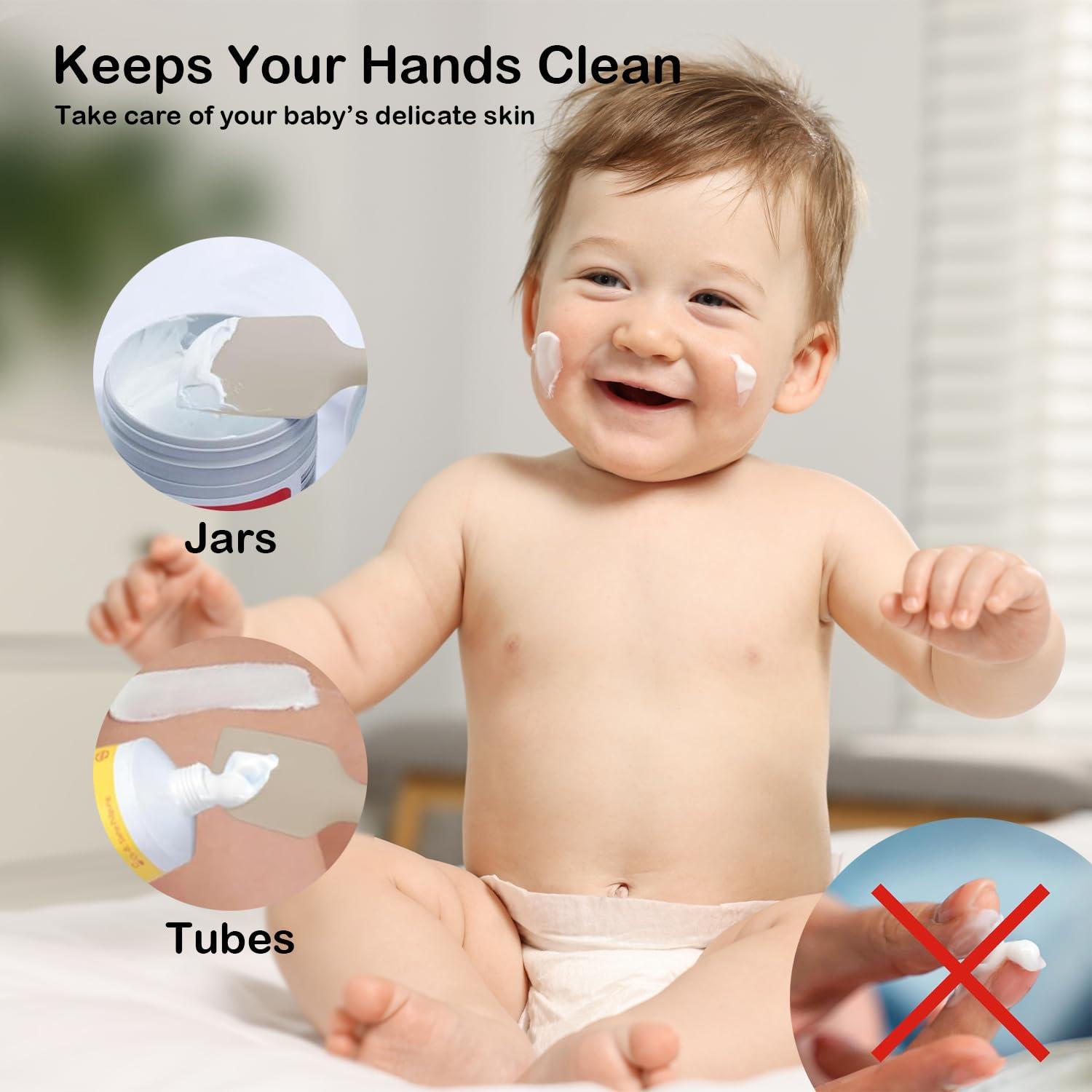 Paquete de 3 Espátulas para Crema de Pañal ROXANEPIG - Silicona Suave