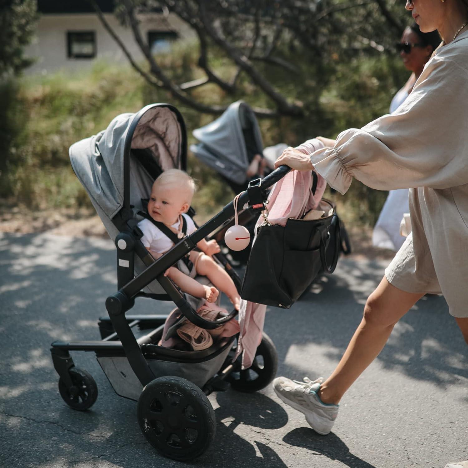 Funda para Chupete de Silicona Mushie Rosa - Almacenaje 2 Chupetes