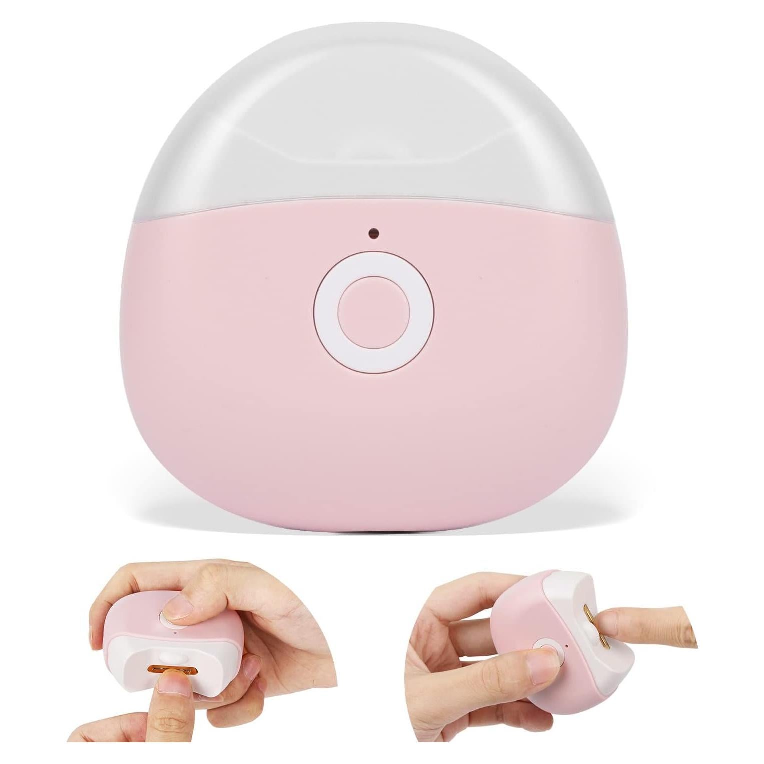 Cortador de Uñas Eléctrico SCAIKTIG Rosa 2 Velocidades LED