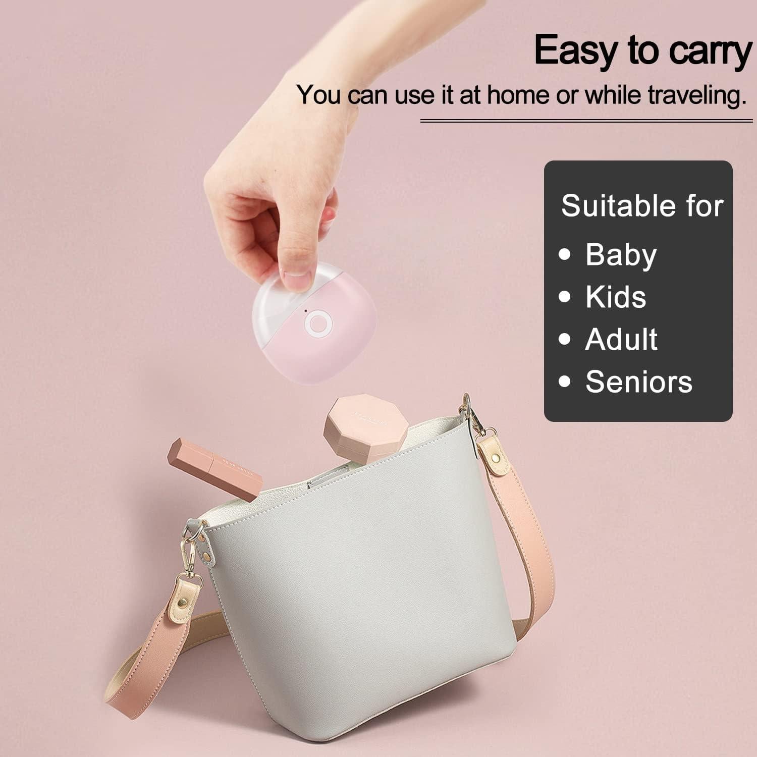 Cortador de Uñas Eléctrico SCAIKTIG Rosa 2 Velocidades LED