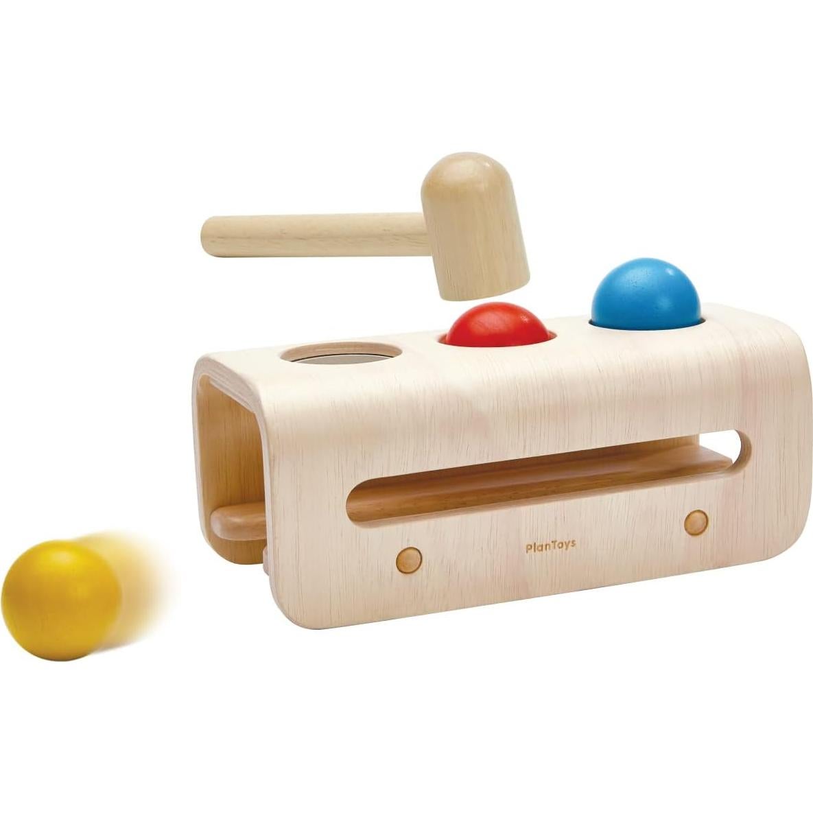 Juego de Martillo y Pelotas de Madera PlanToys 5396 - Sostenible