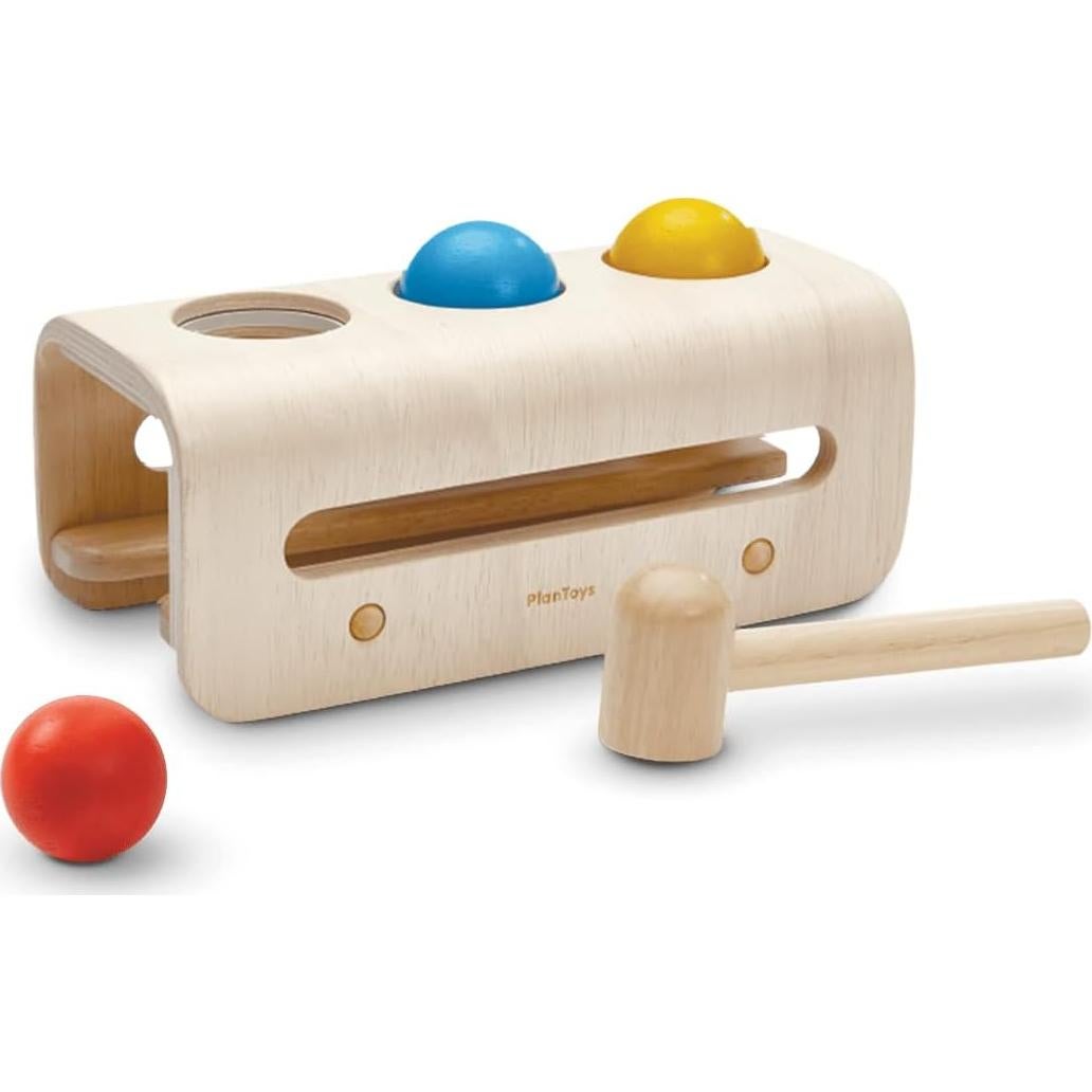 Juego de Martillo y Pelotas de Madera PlanToys 5396 - Sostenible
