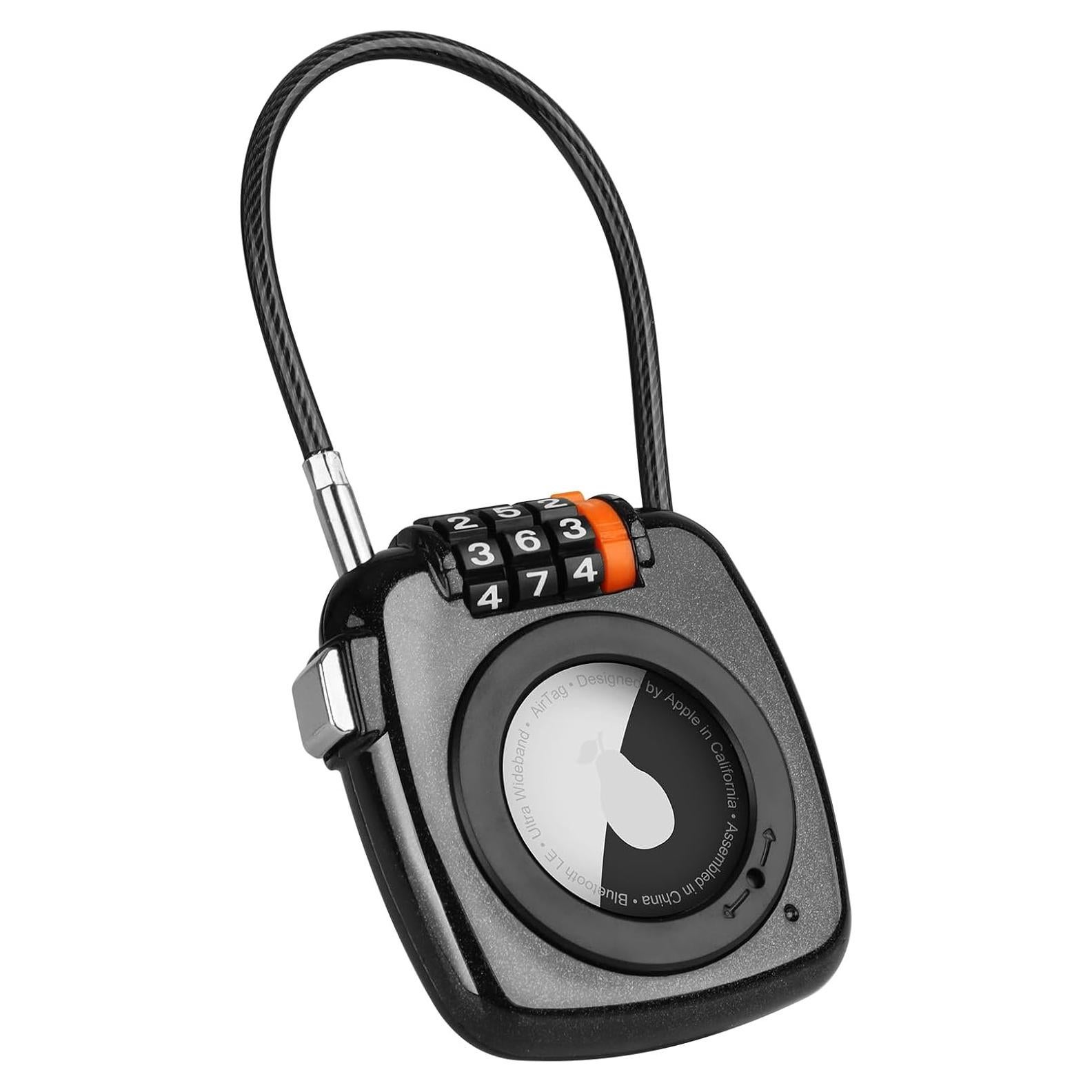 Candado de Combinación TUXON para AirTag - Negro, 3 Dígitos