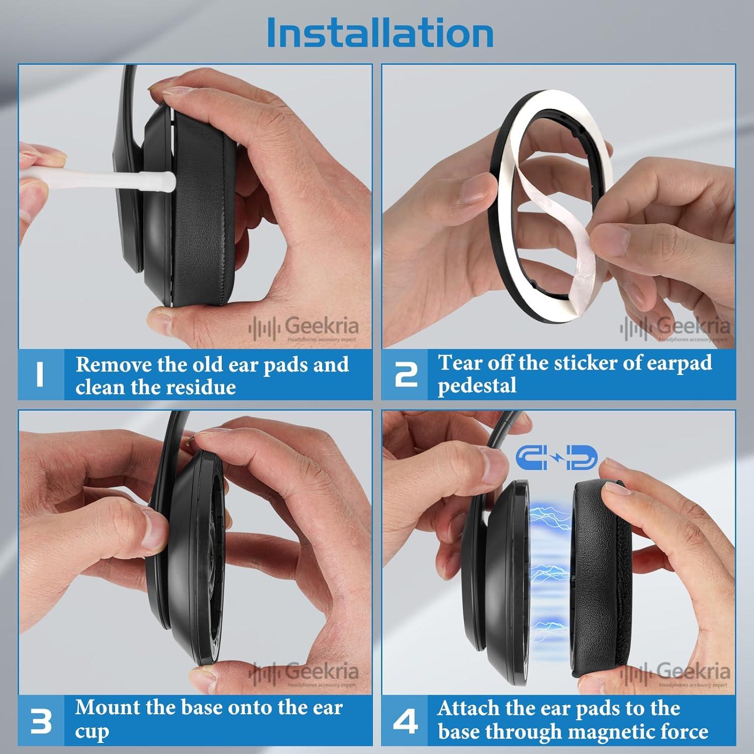 Kit de Almohadillas Geekria SNAP para Auriculares Beats Studio Pro - 4 Piezas
