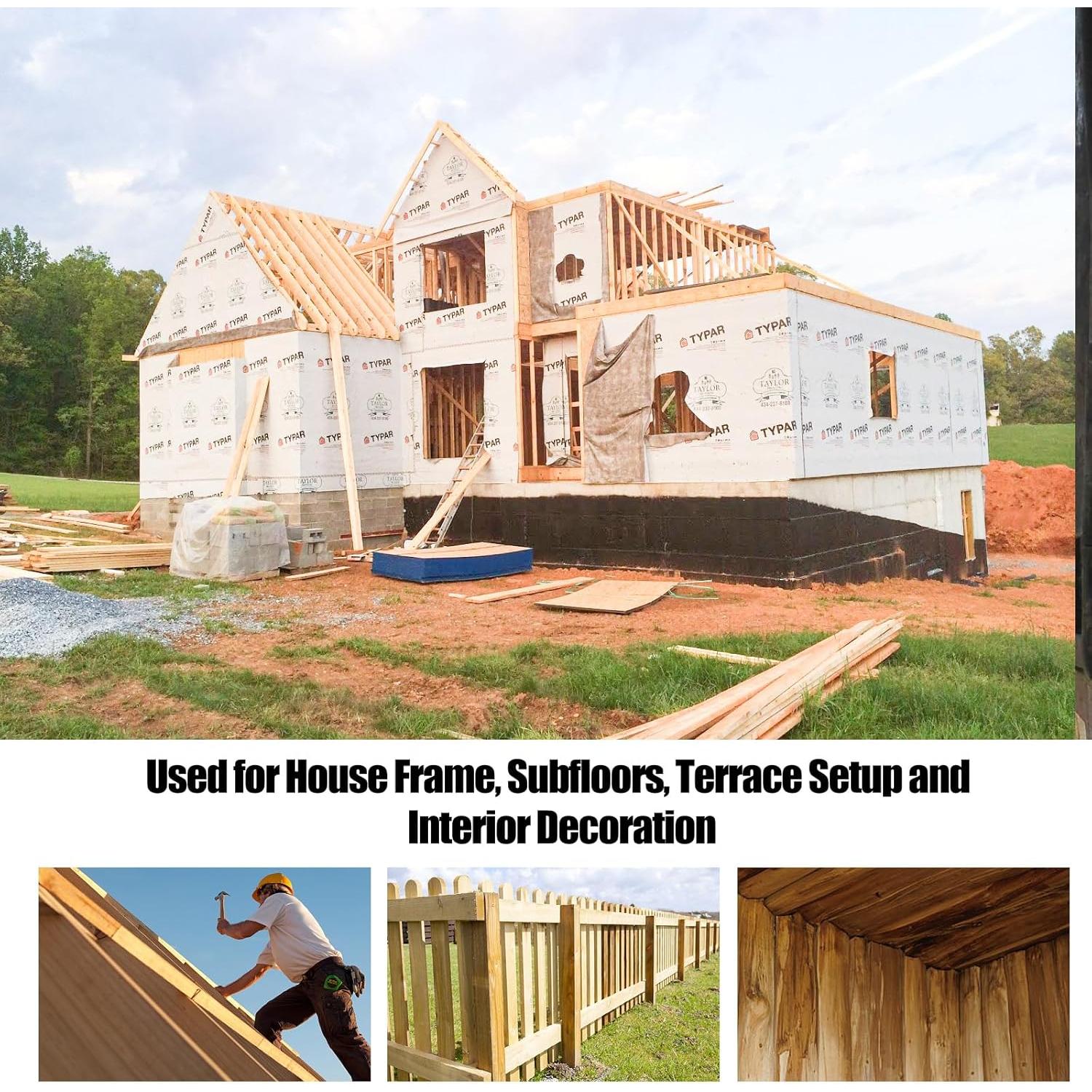 Clavos de Enmarcado Galvanizados 2.5" 700 Pcs para Clavadora