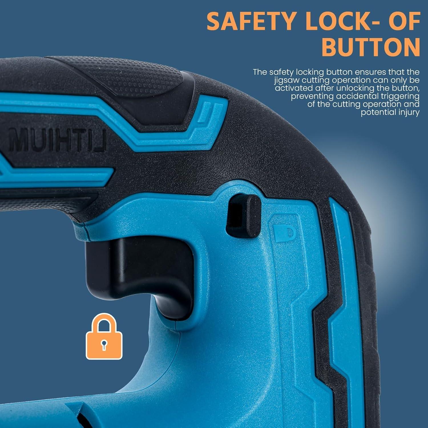 Sierra de calar eléctrica Gibxiyza 750W 18V inalámbrica con 6 hojas