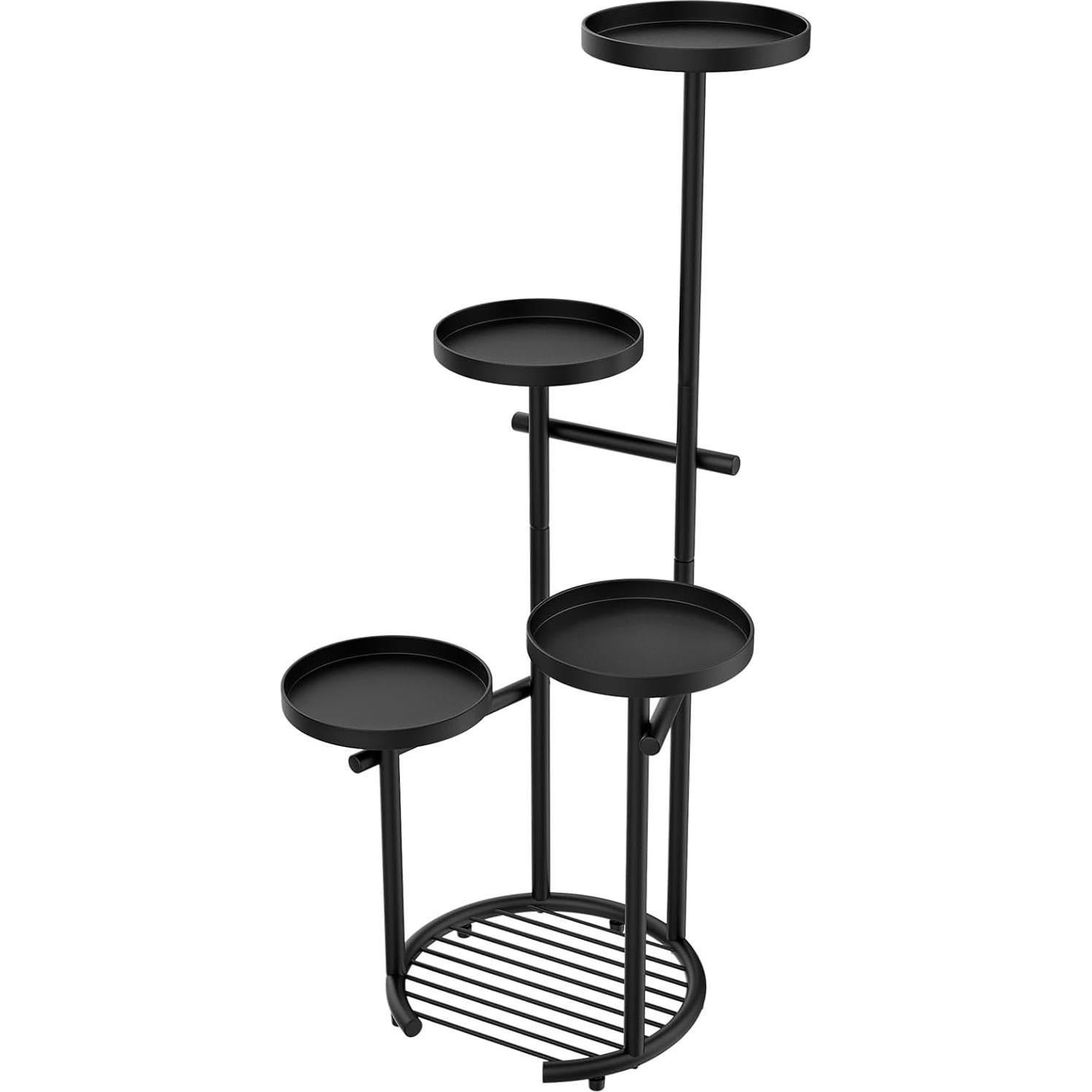 Soporte de Plantas TOSKING 5 Niveles Redondo 95.8cm Negro