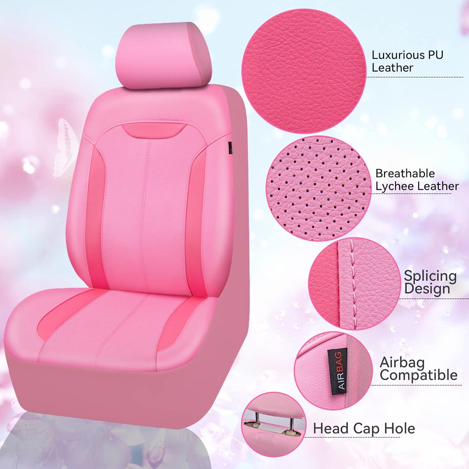 Funda de Asiento de Coche CAR PASS Rosa Ajuste Universal
