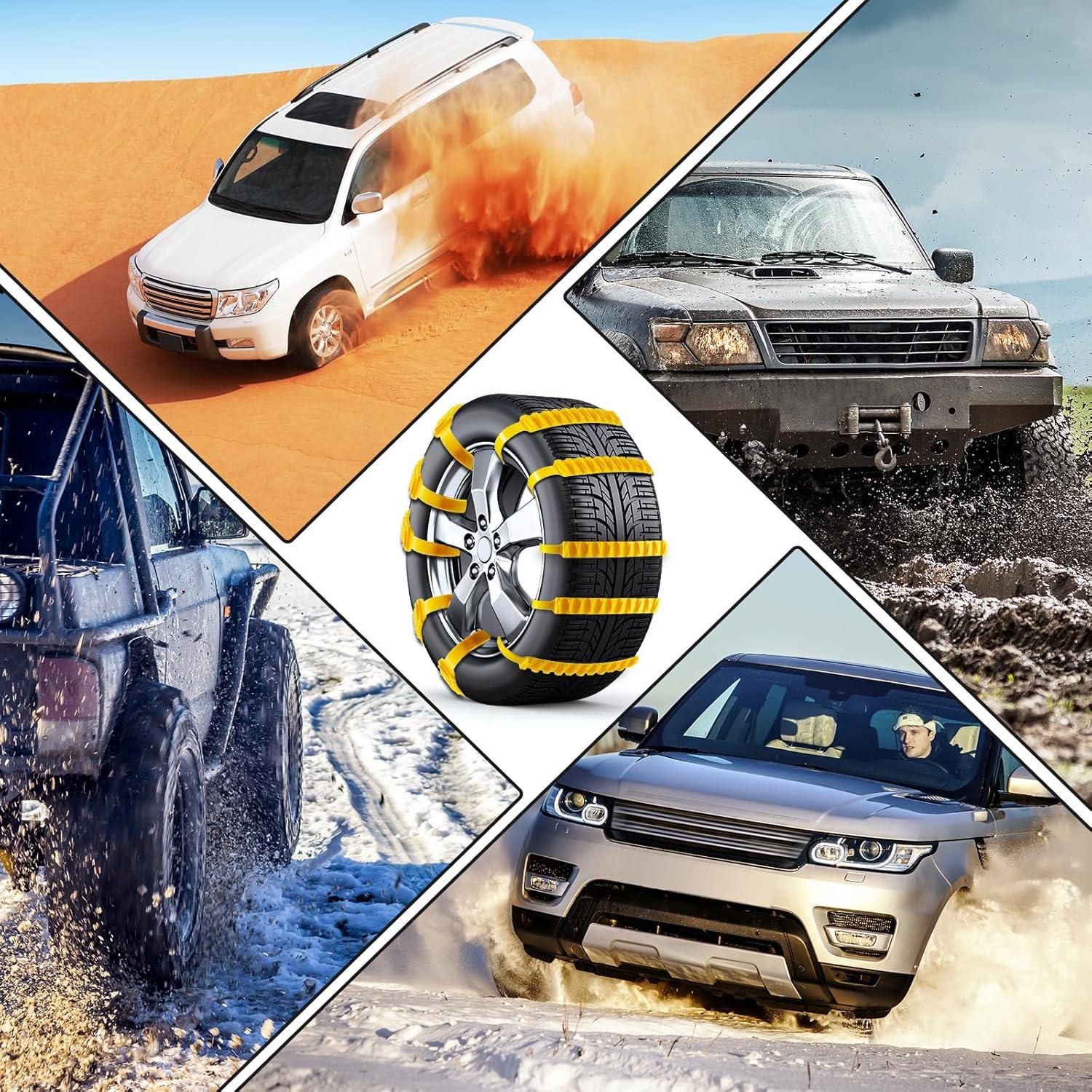 Cadenas de Neumáticos Antideslizantes Tallew 10 Pcs 1.5 x 93 cm