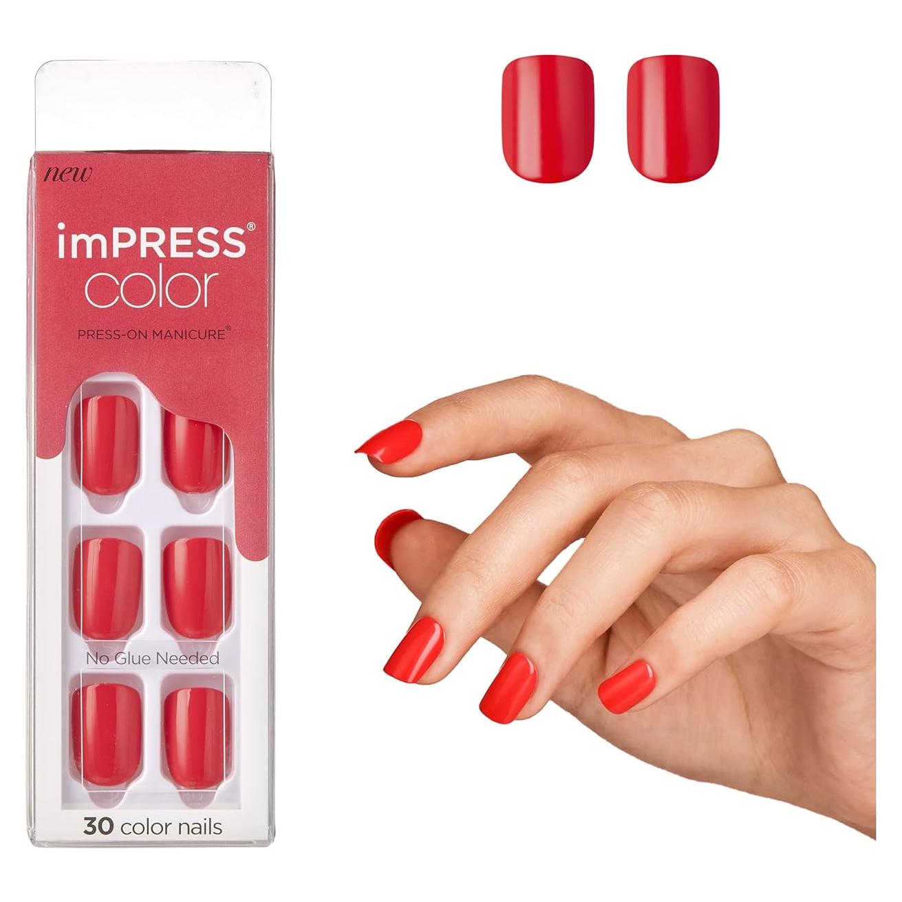KISS imPRESS Manicura Press-On Gel Corally Crazy 30 Uñas