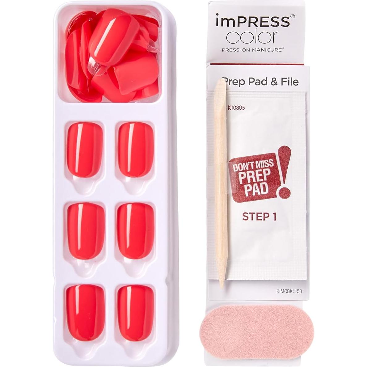 KISS imPRESS Manicura Press-On Gel Corally Crazy 30 Uñas